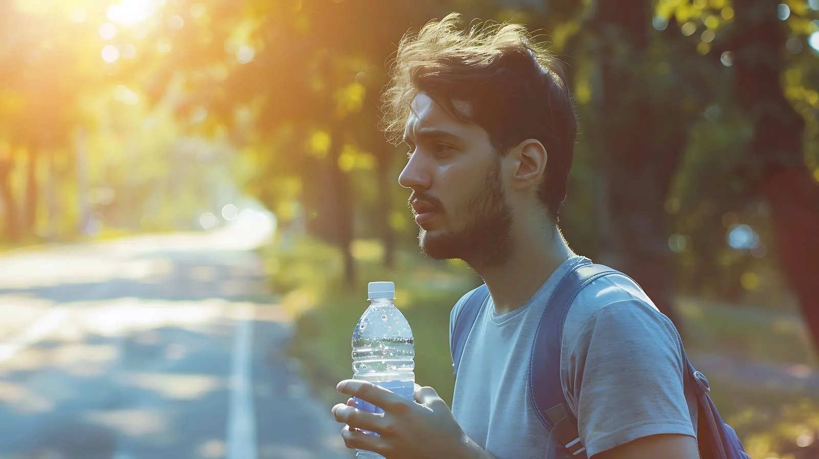 Fatigued Man Resting and Wiping Sweat — free download from Dotvec