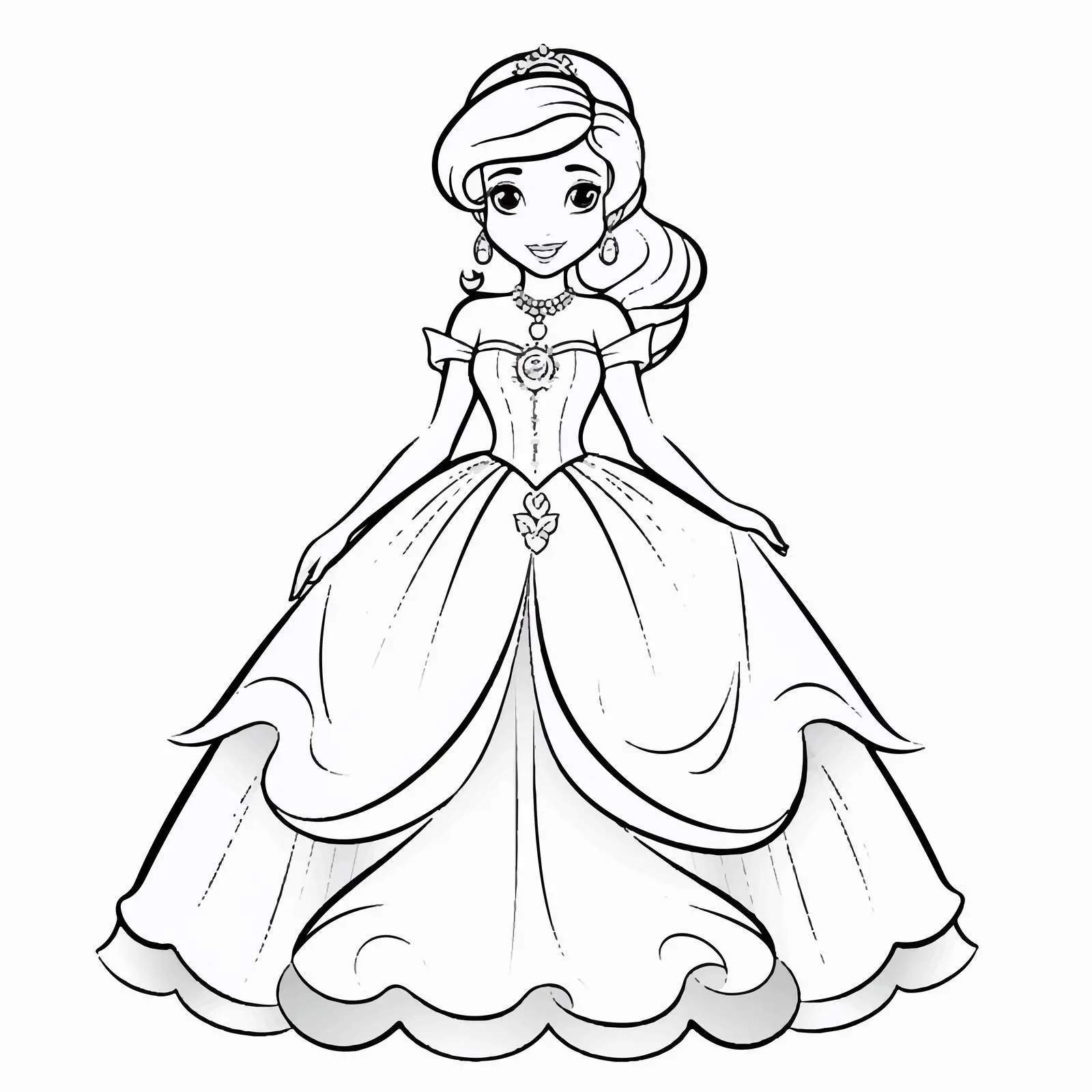 Cartoon Princess Character in Vector Art — free download from Dotvec