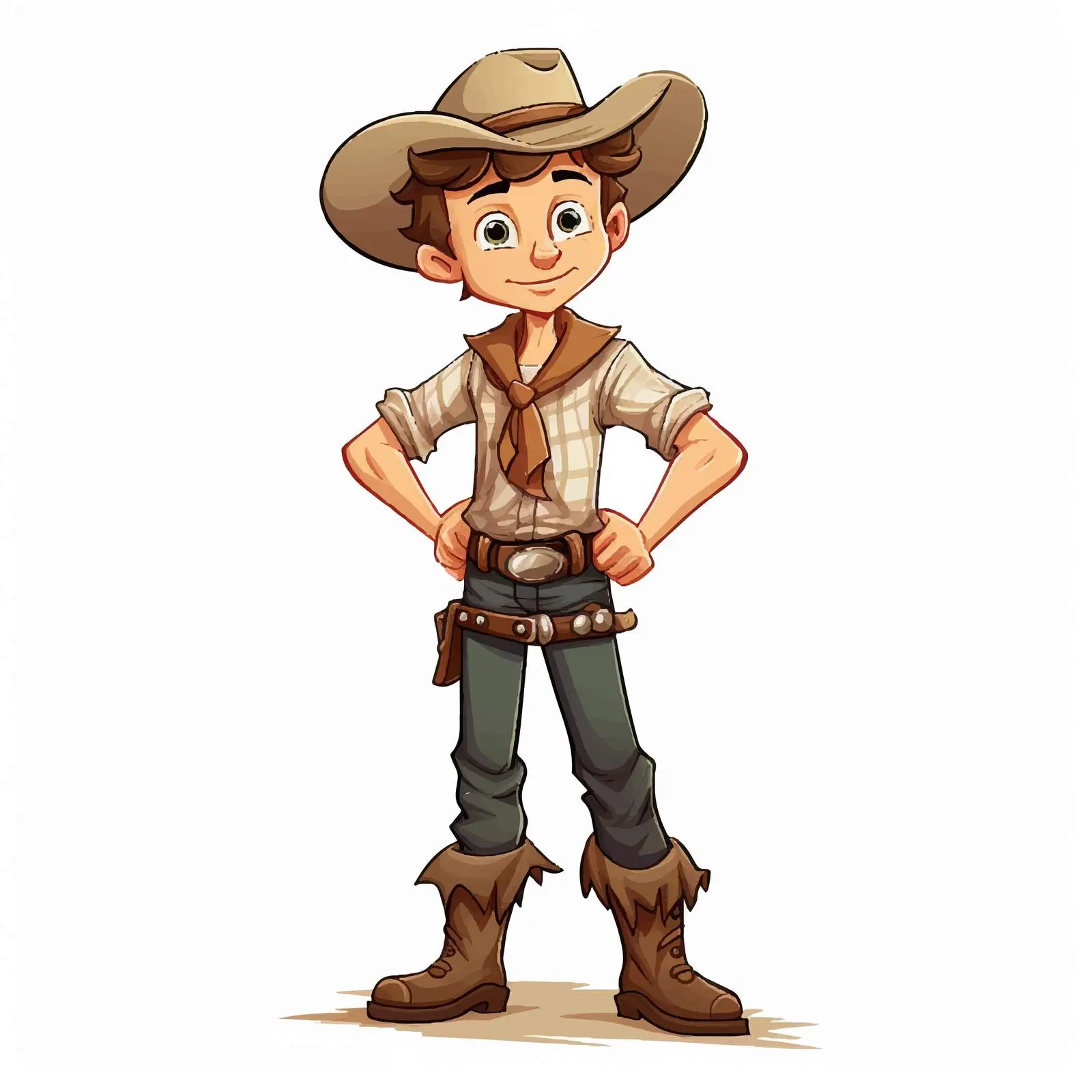 Cartoon Cowboy Character Vector Illustration — free download from Dotvec