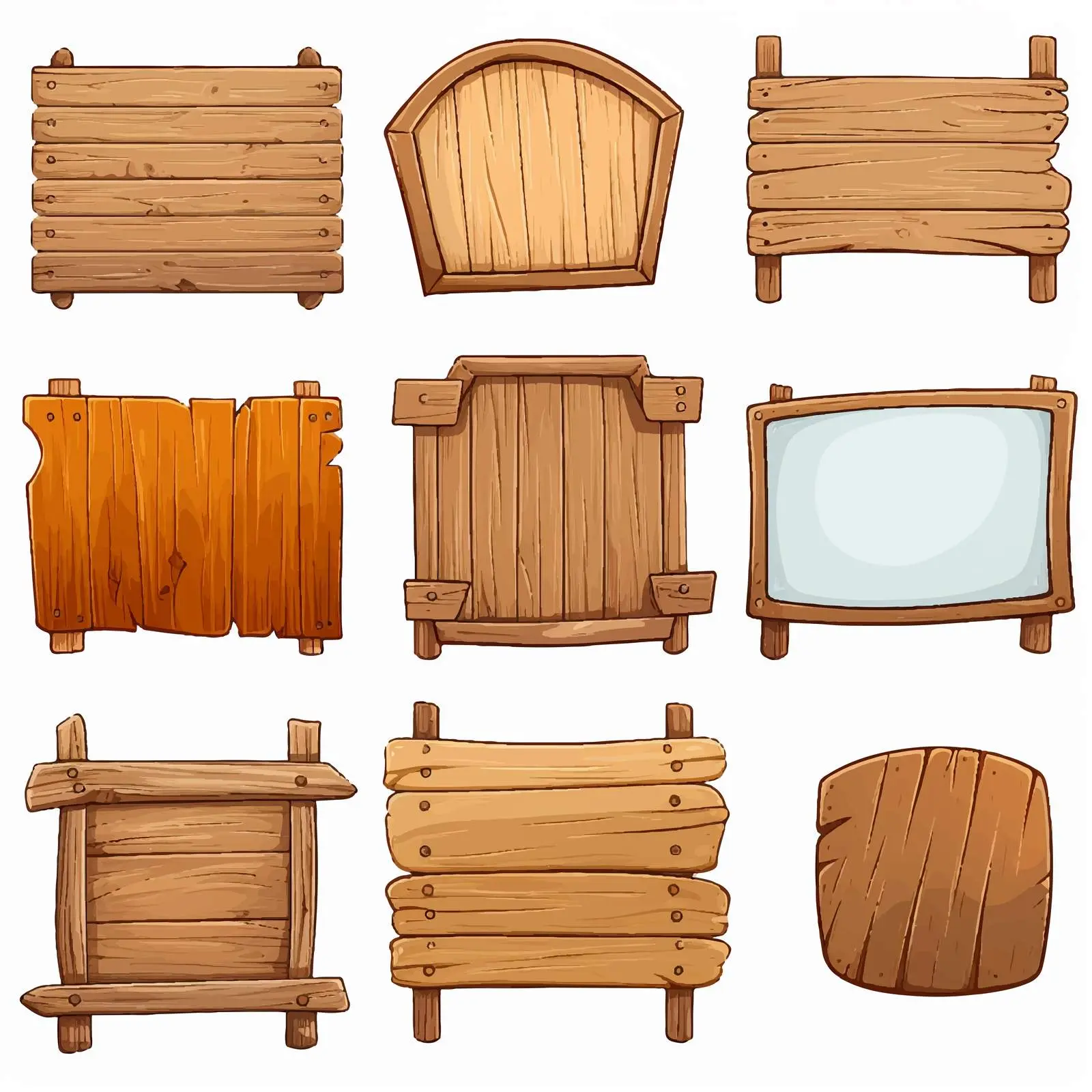 Blank Wooden Sign Vector Illustration — free download from Dotvec