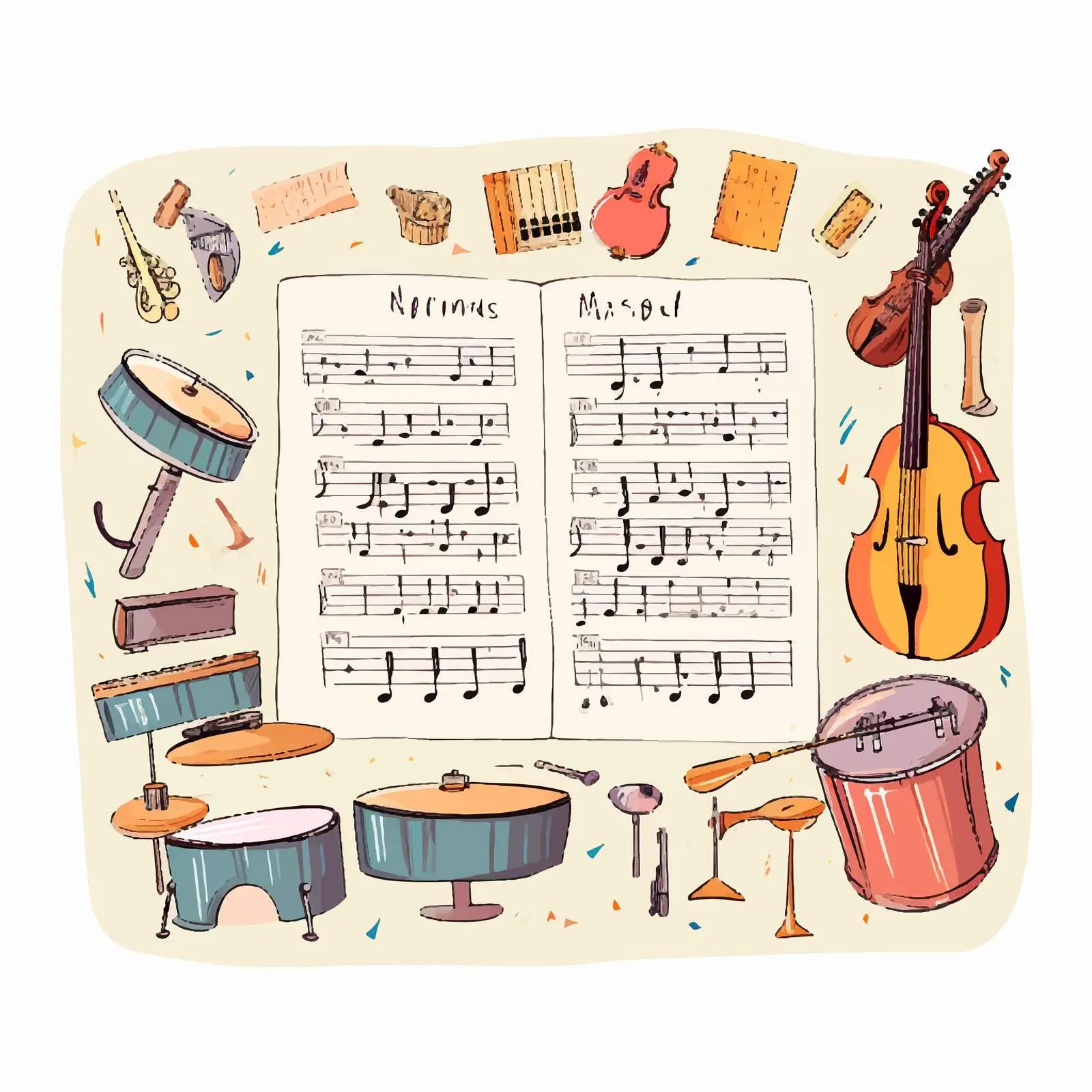 Cartoon Weekly Lesson Plan Vector Illustration – free lesson planning image from Dotvec