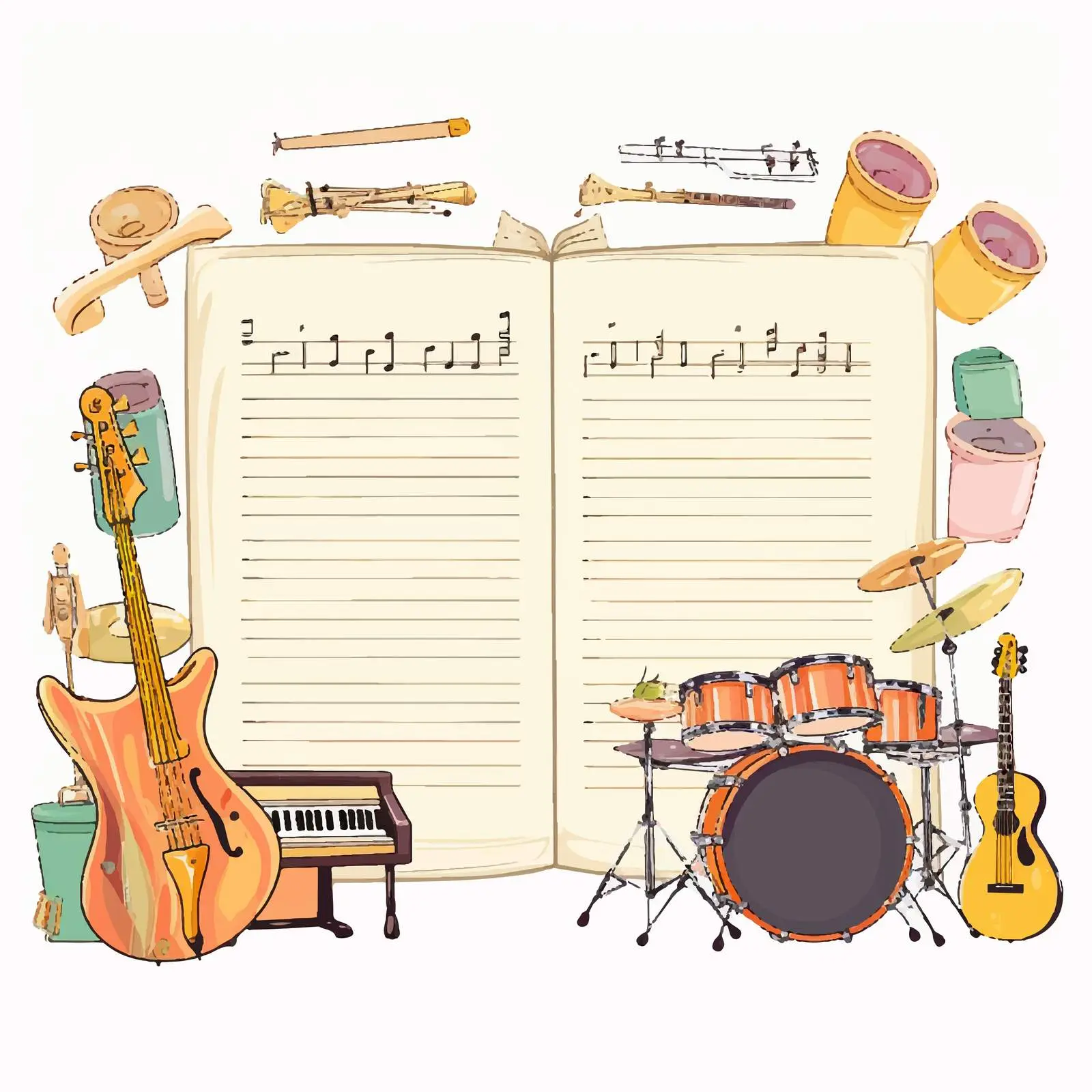 Weekly Lesson Plan Cartoon Illustration — free download from Dotvec