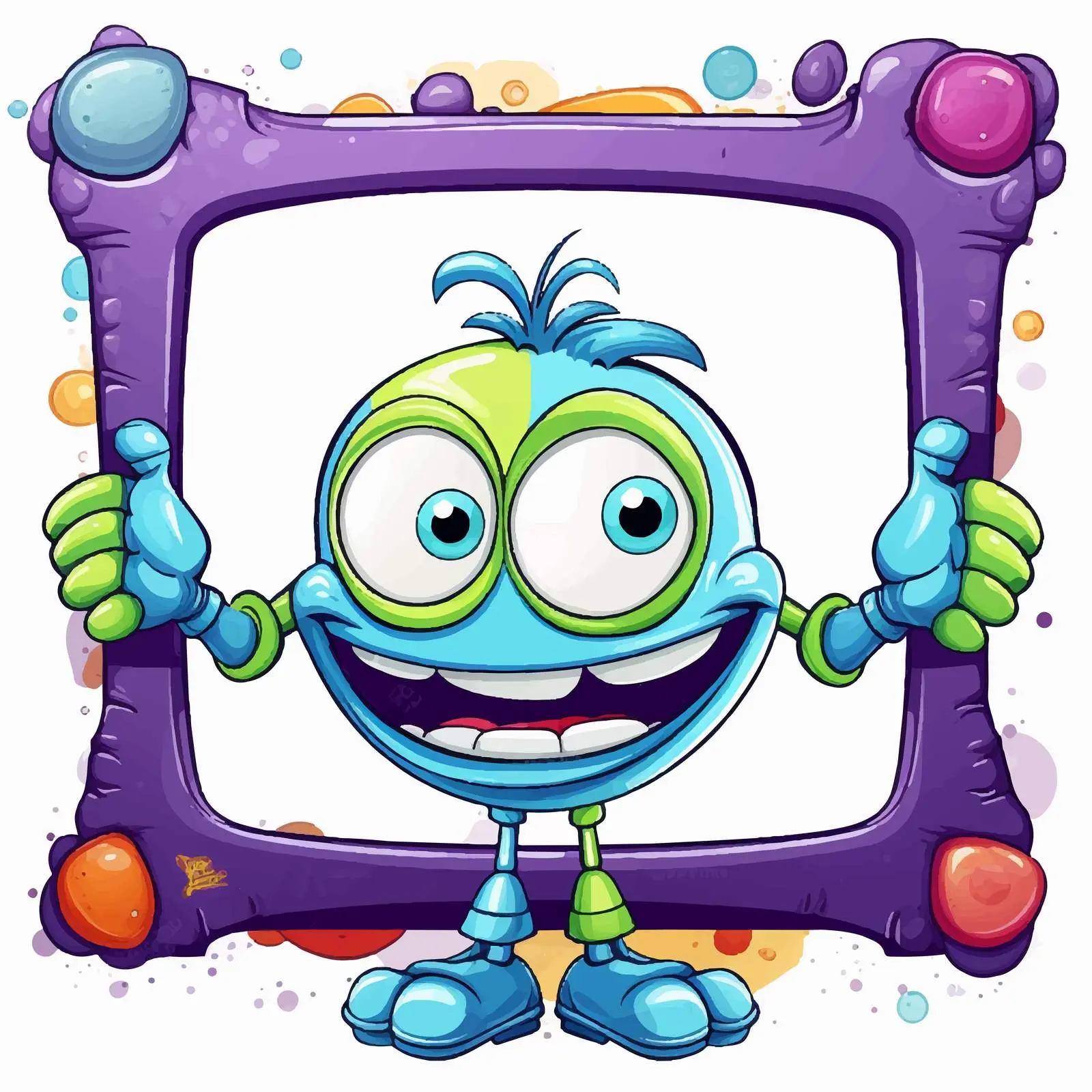 Cartoon Alien Monster Vector Illustration — free download from Dotvec