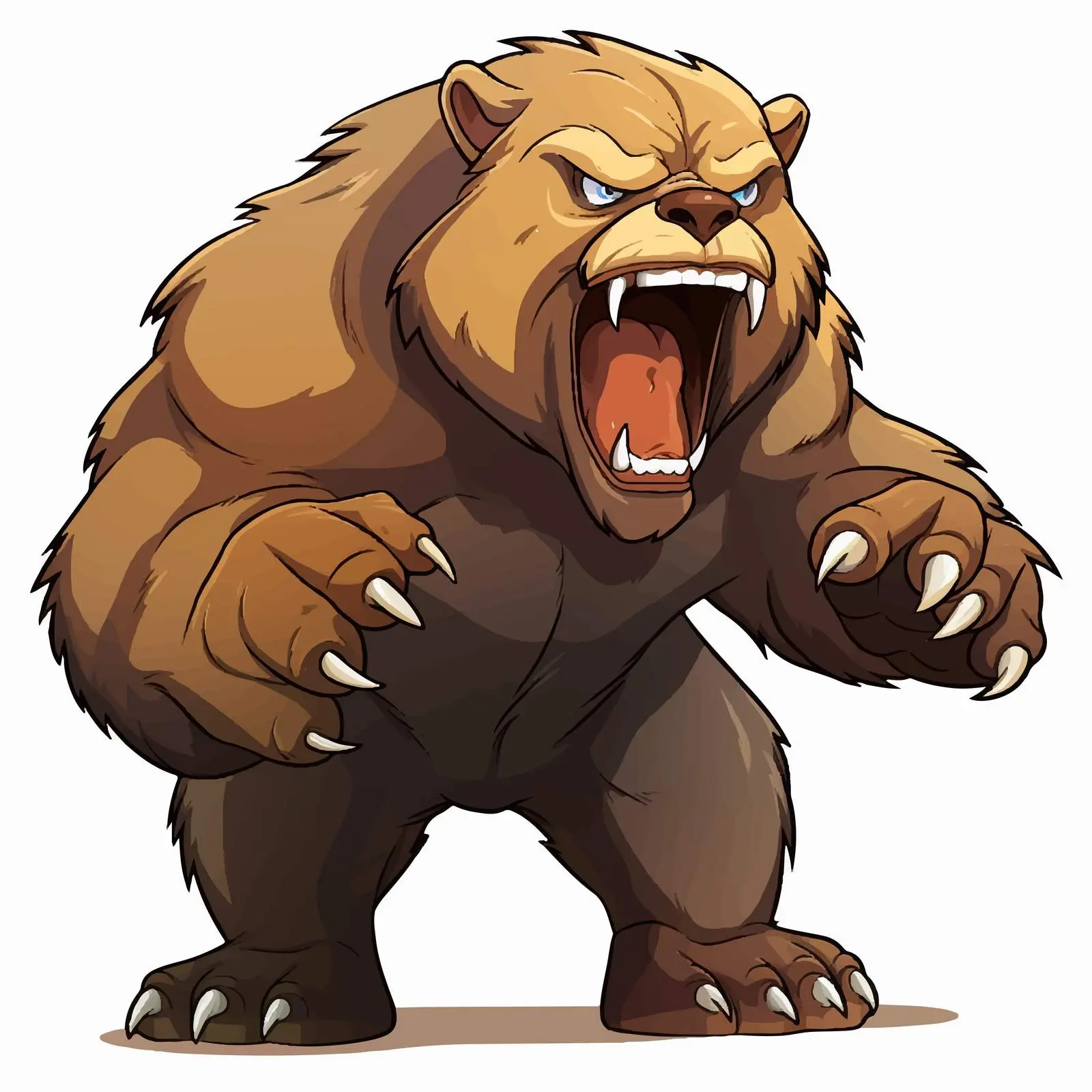 Angry Bear Cartoon Vector Illustration — free download from Dotvec