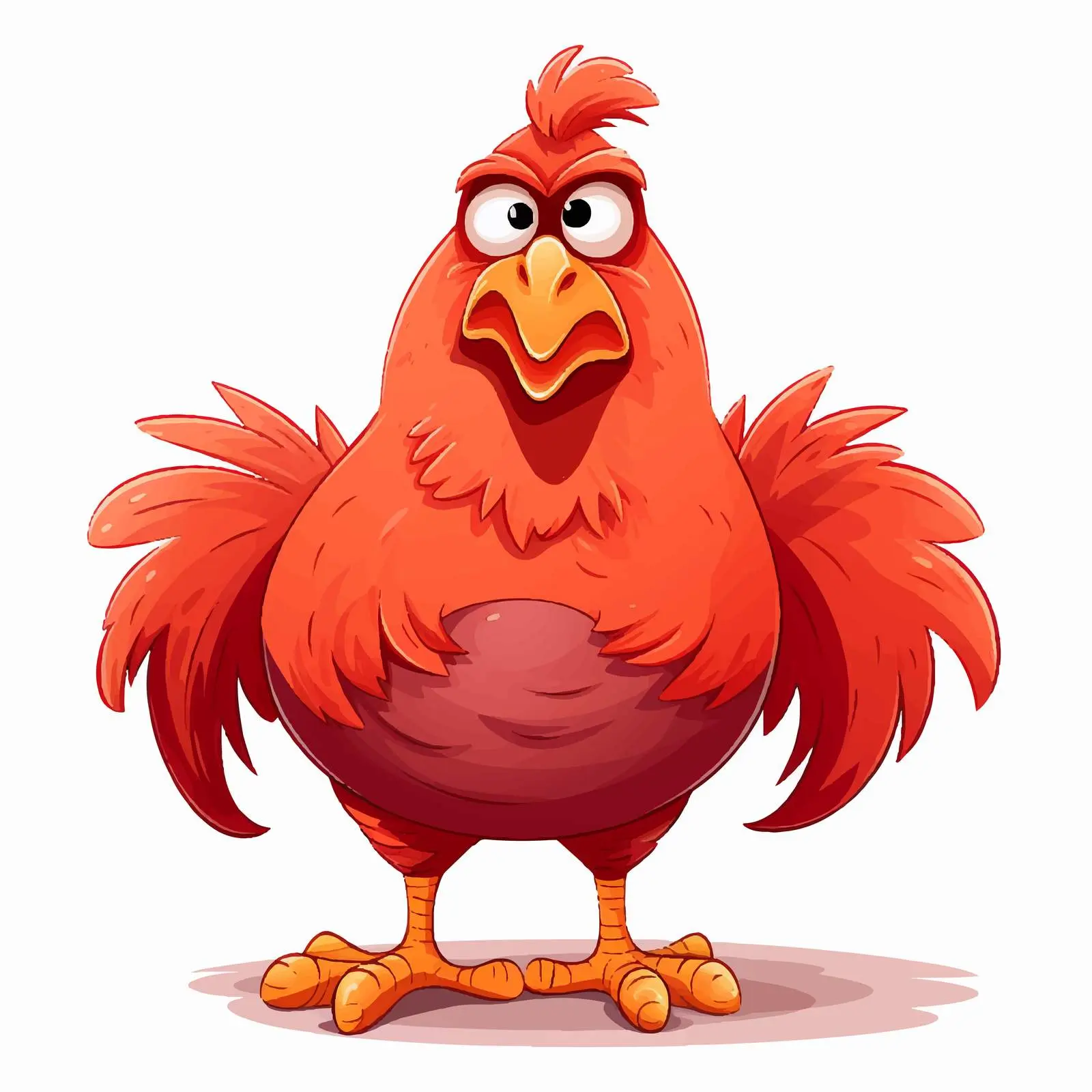 Angry Cartoon Chicken Vector Illustration — free download from Dotvec