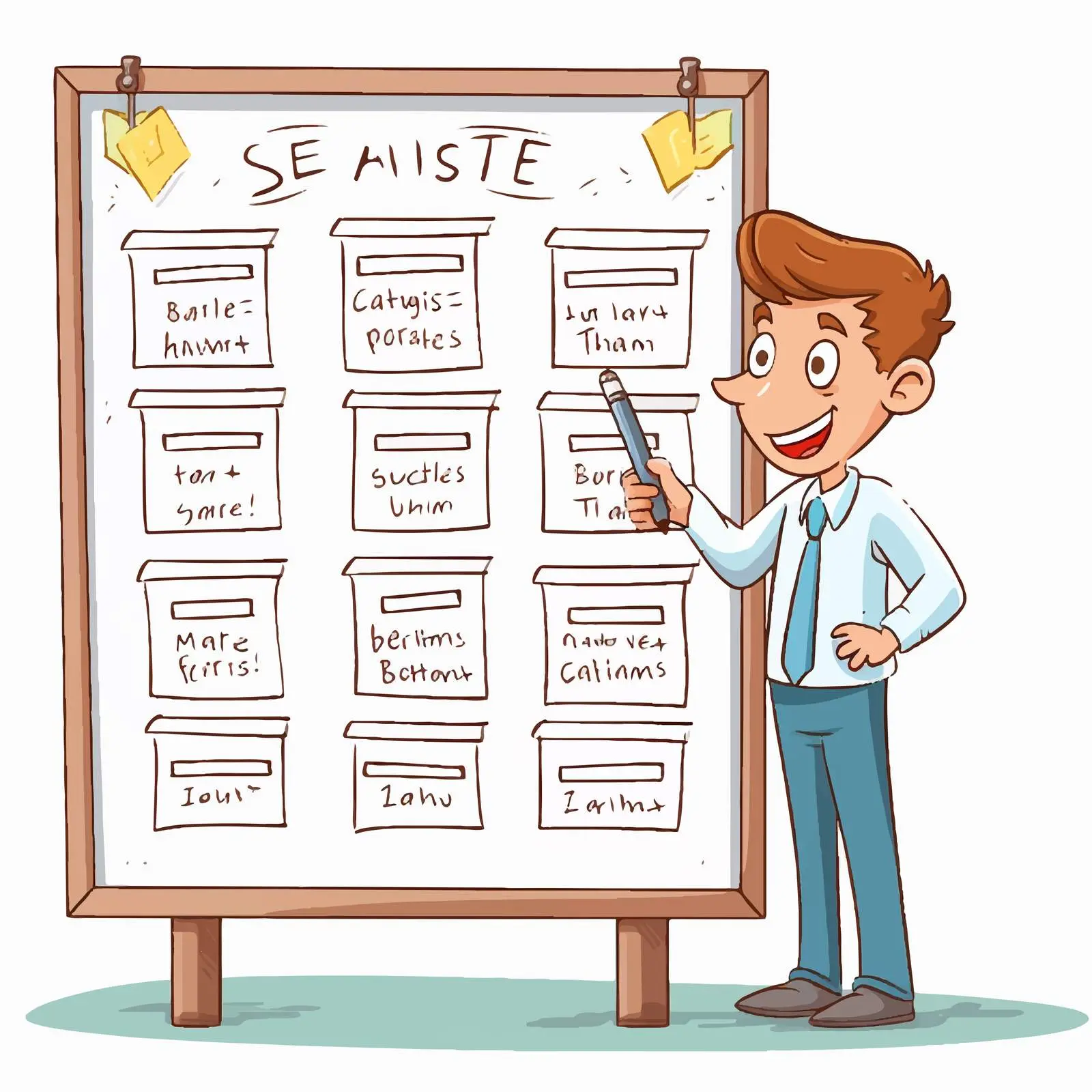 Weekly Lesson Plan Cartoon Vector Illustration – free lesson planning image from Dotvec