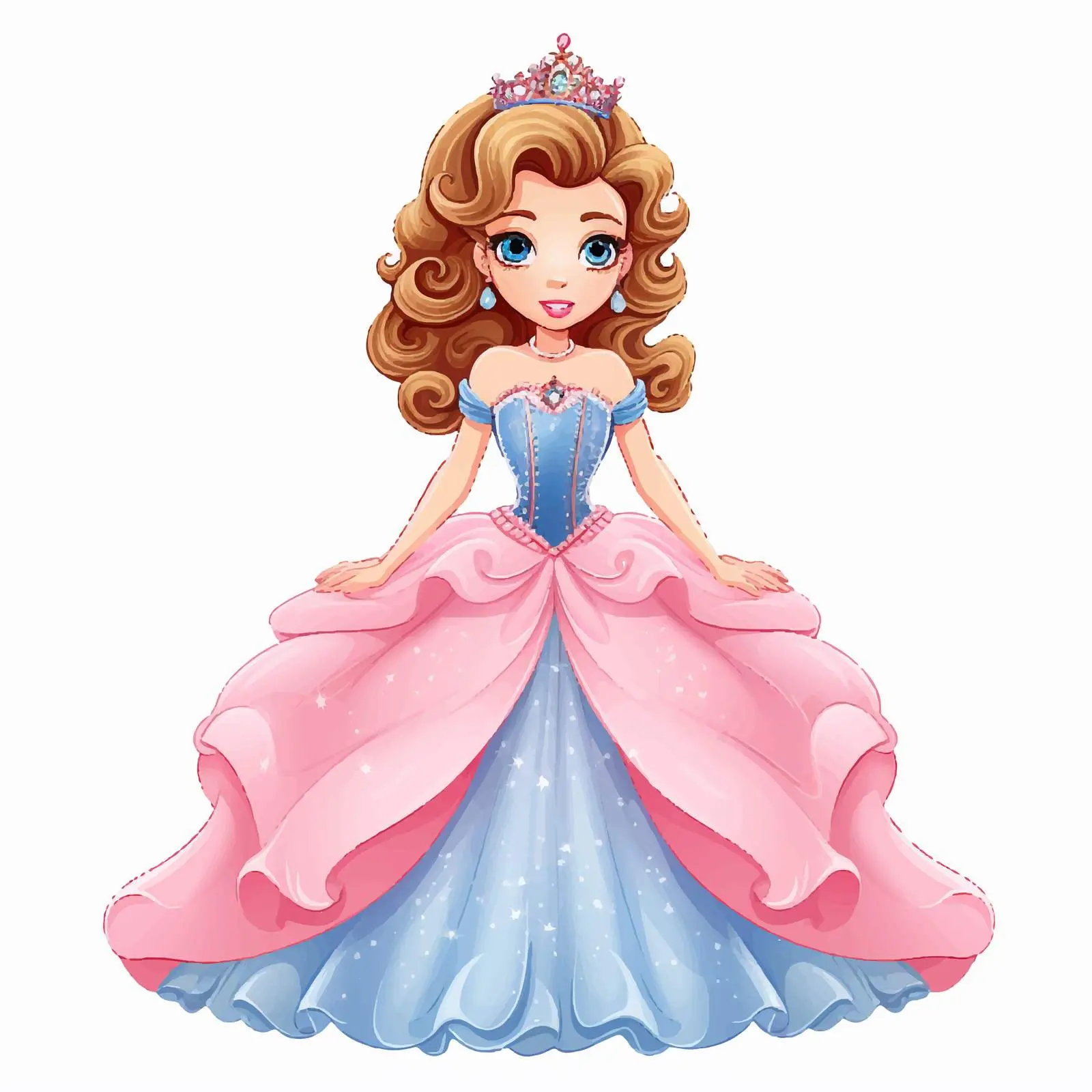 Cartoon Girl Character Vector Illustration — free download from Dotvec