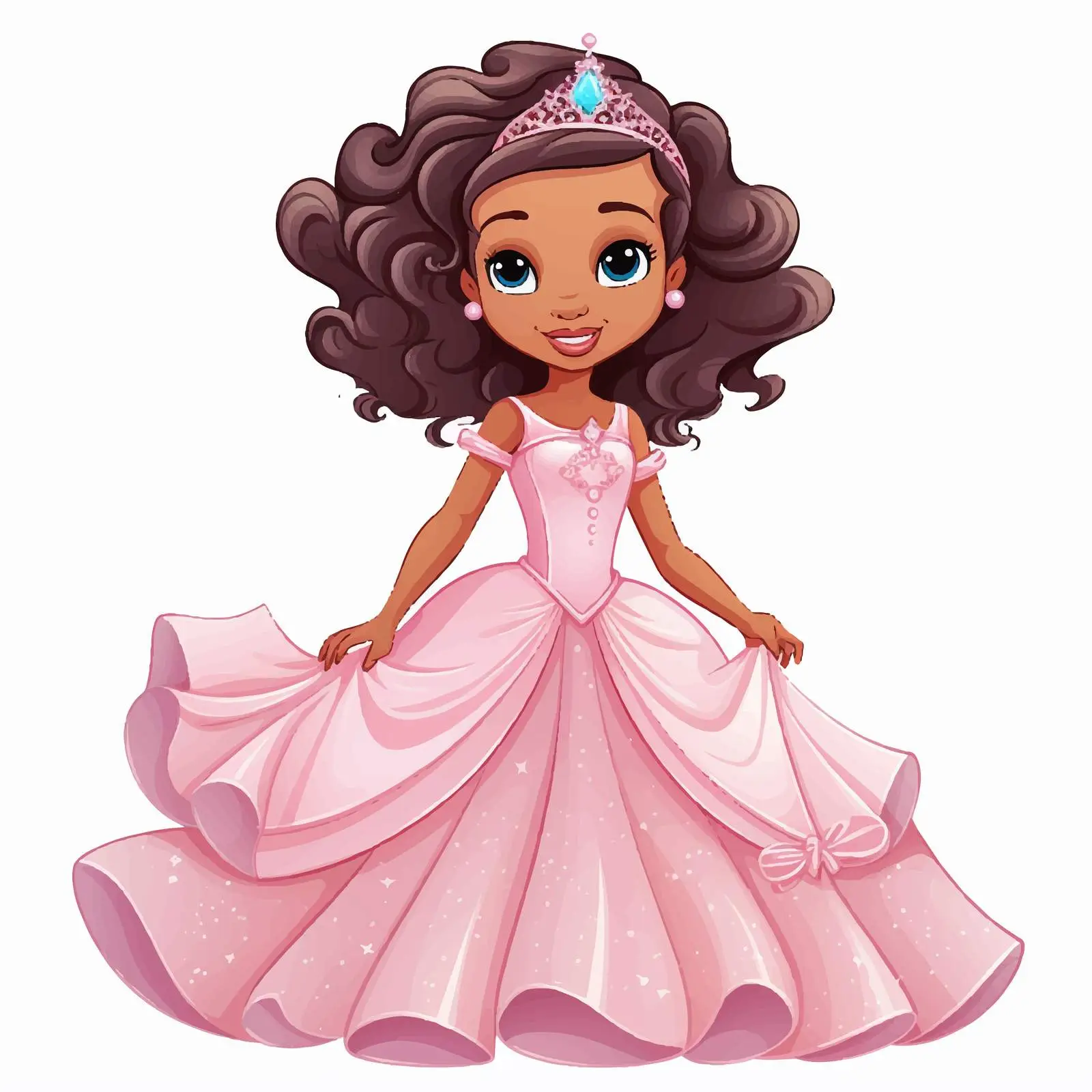 Girl Cartoon Character Vector Illustration — free download from Dotvec