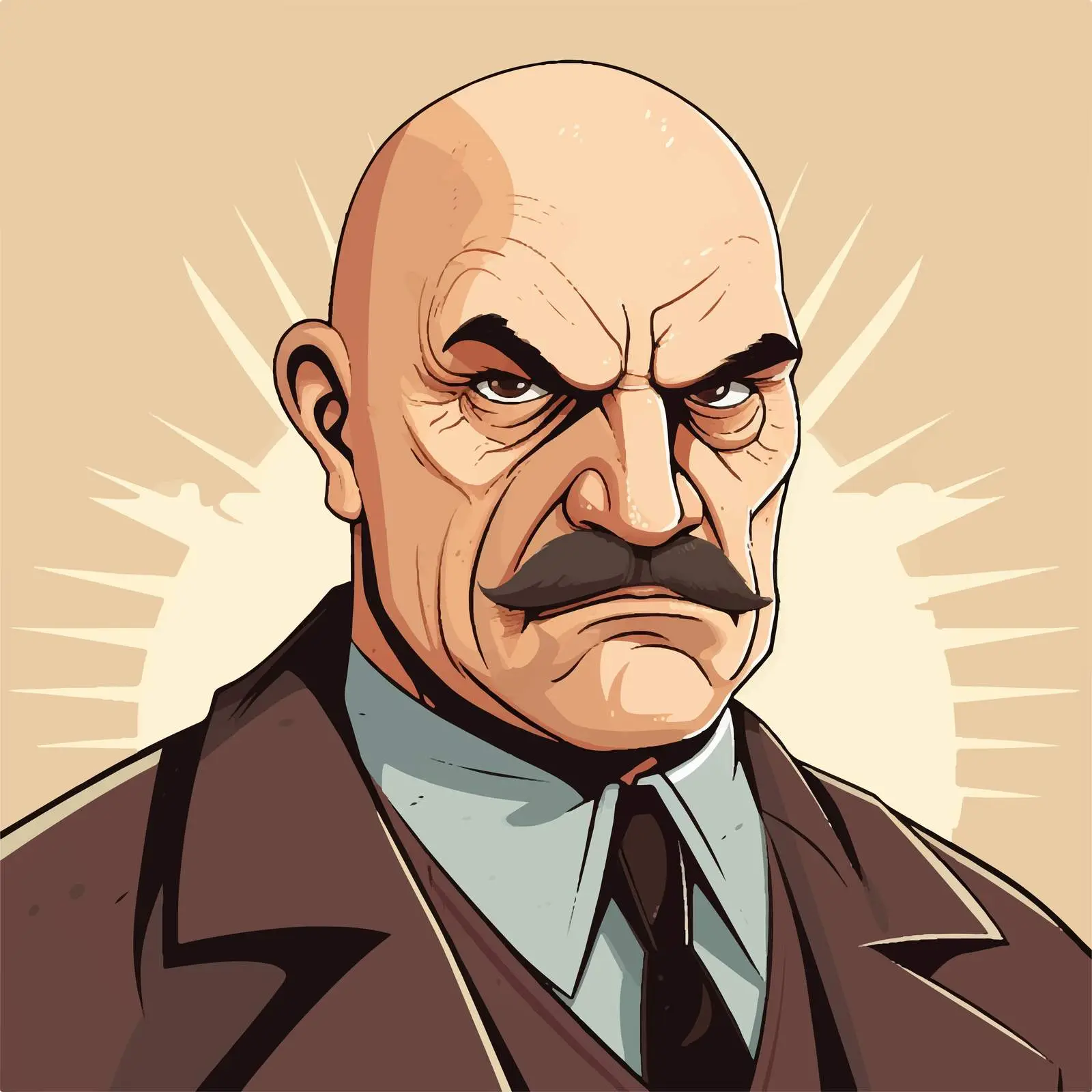 Isolated Middle-Aged Mafia Man Vector Illustration — free download from Dotvec