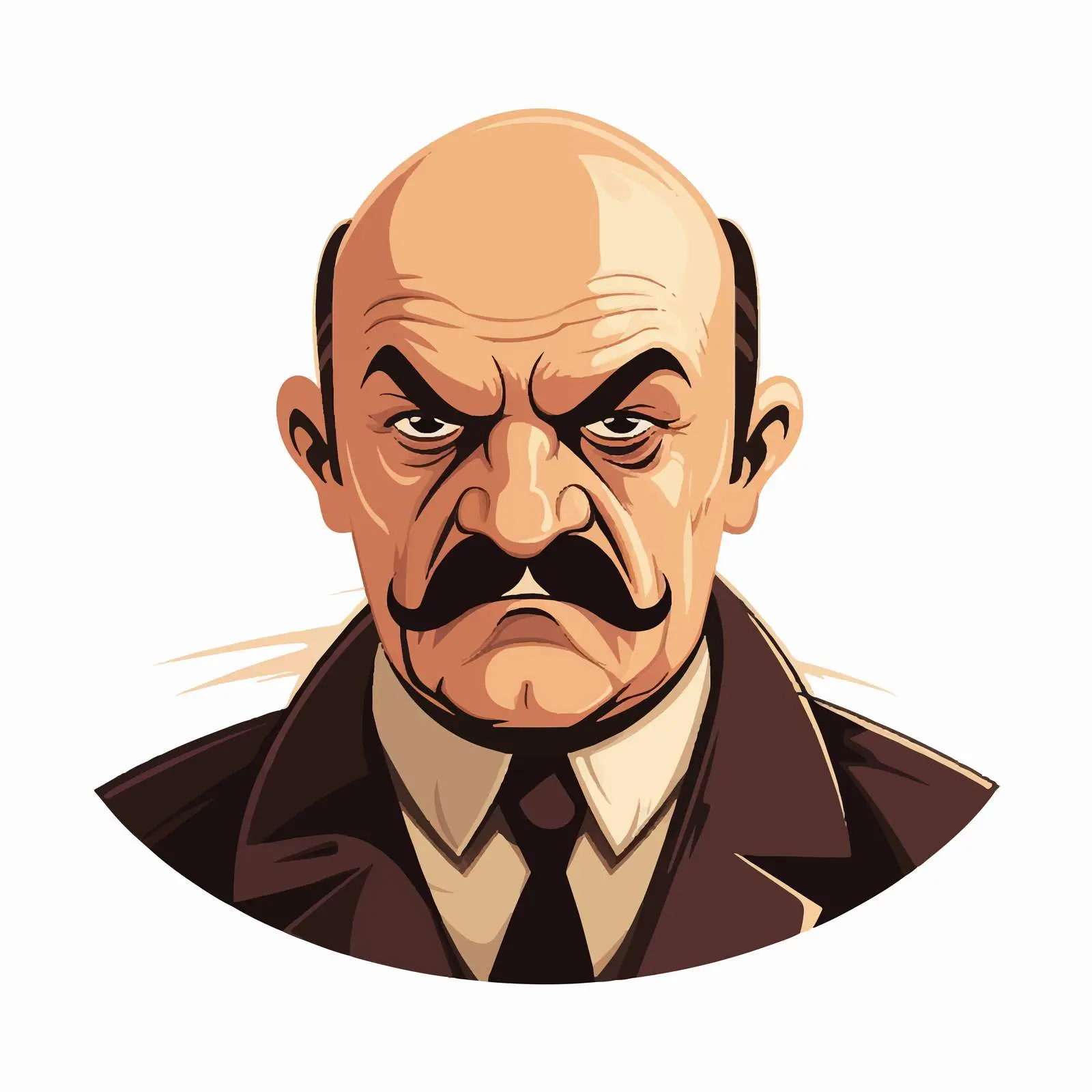Isolated Middle-Aged Mafia Man Vector Illustration — free download from Dotvec