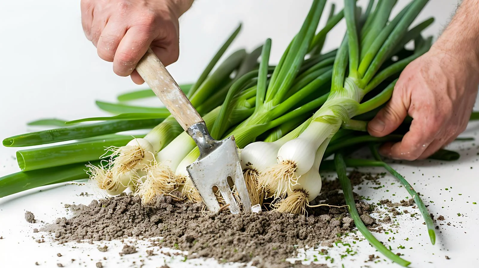 Vegetable Gardener Using Shovel to Dig — free download from Dotvec