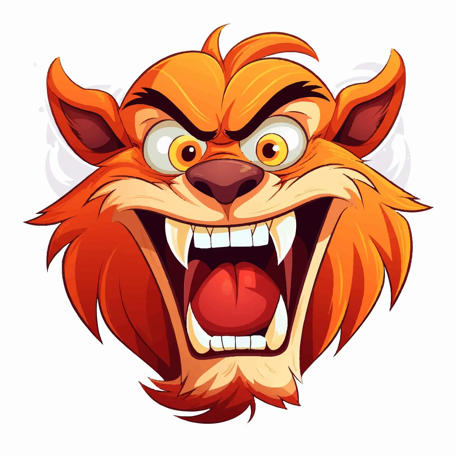 Vibrant Cartoon Character With Open Mouth – free fierce image from Dotvec