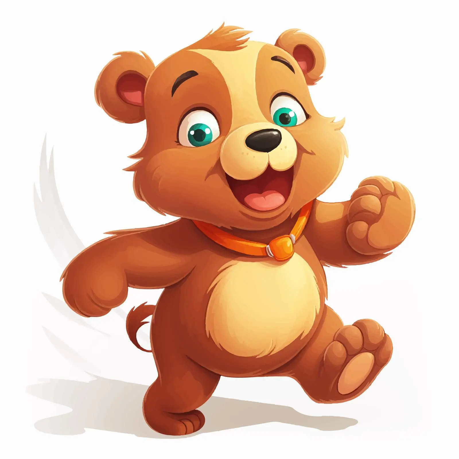 Joyful Cartoon Bear Character Illustration — free download from Dotvec