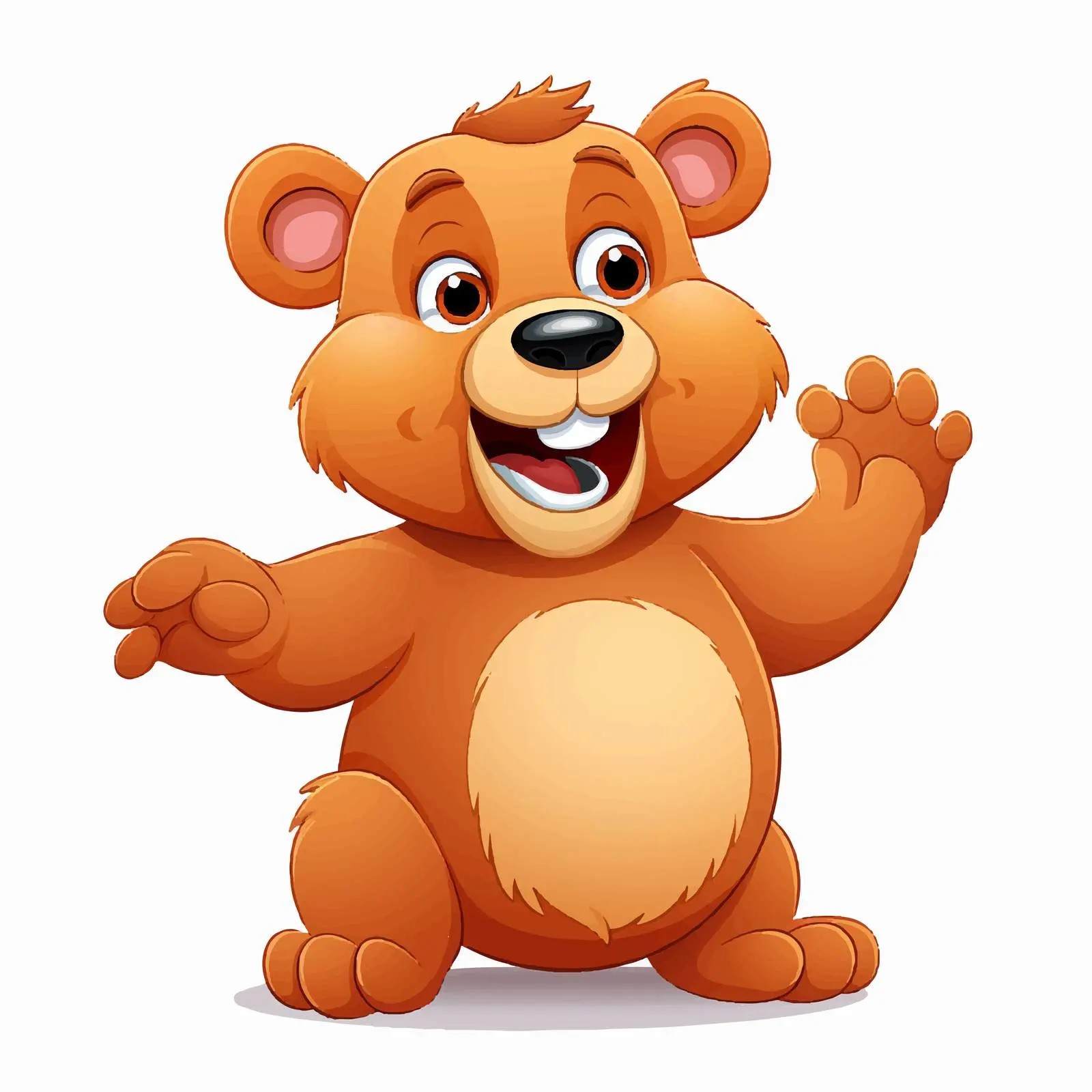 Vibrant Cartoon Bear Character Illustration — free download from Dotvec