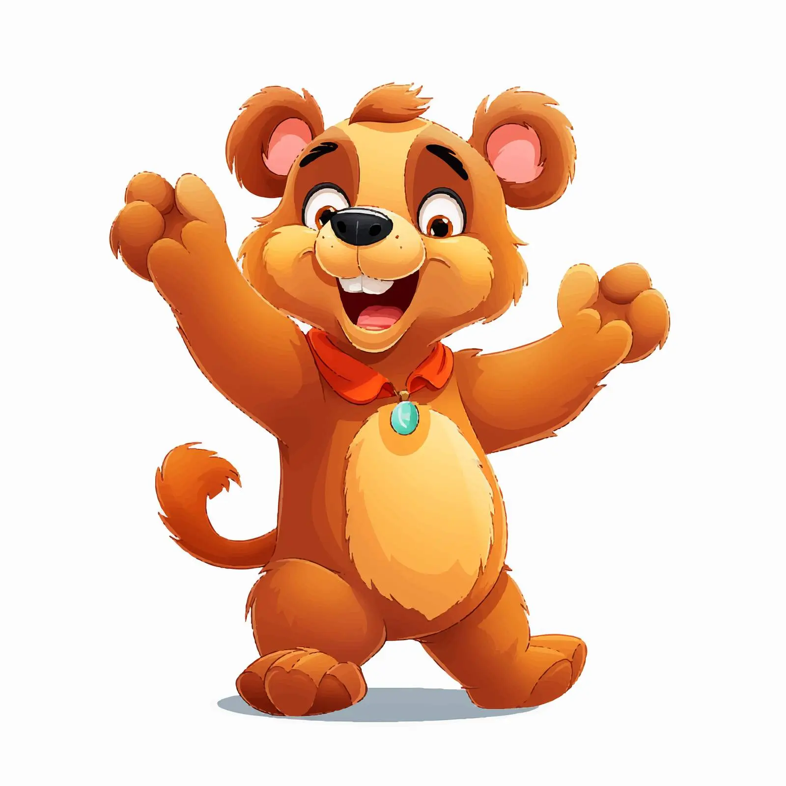 Joyful Cartoon Bear Character Illustration — free download from Dotvec