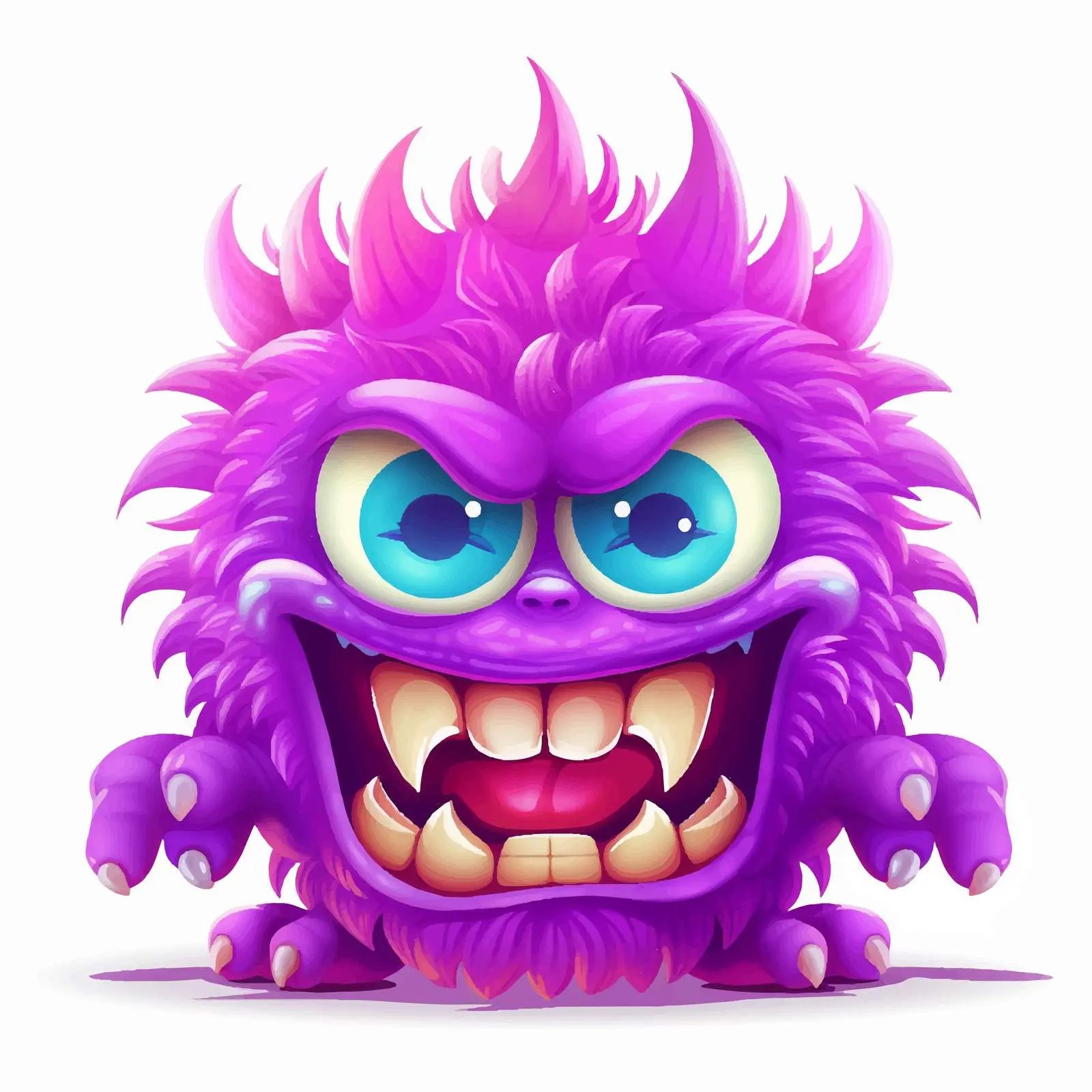Vibrant Purple Alien Monster Vector Art — free download from Dotvec