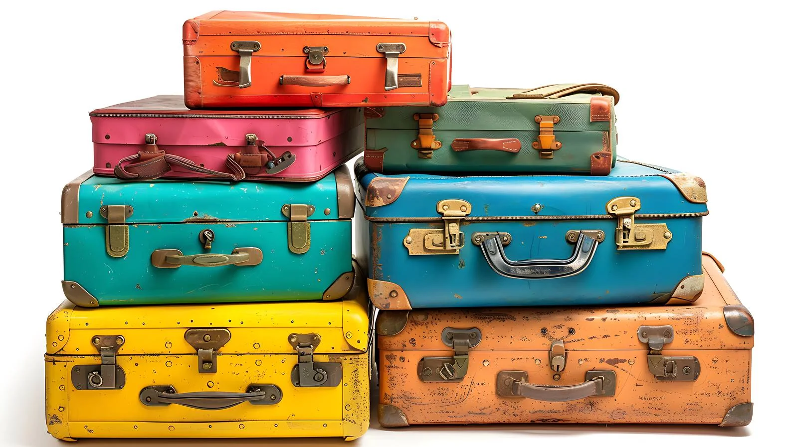 Elegantly Organized Collection of Colorful Suitcases — free download from Dotvec