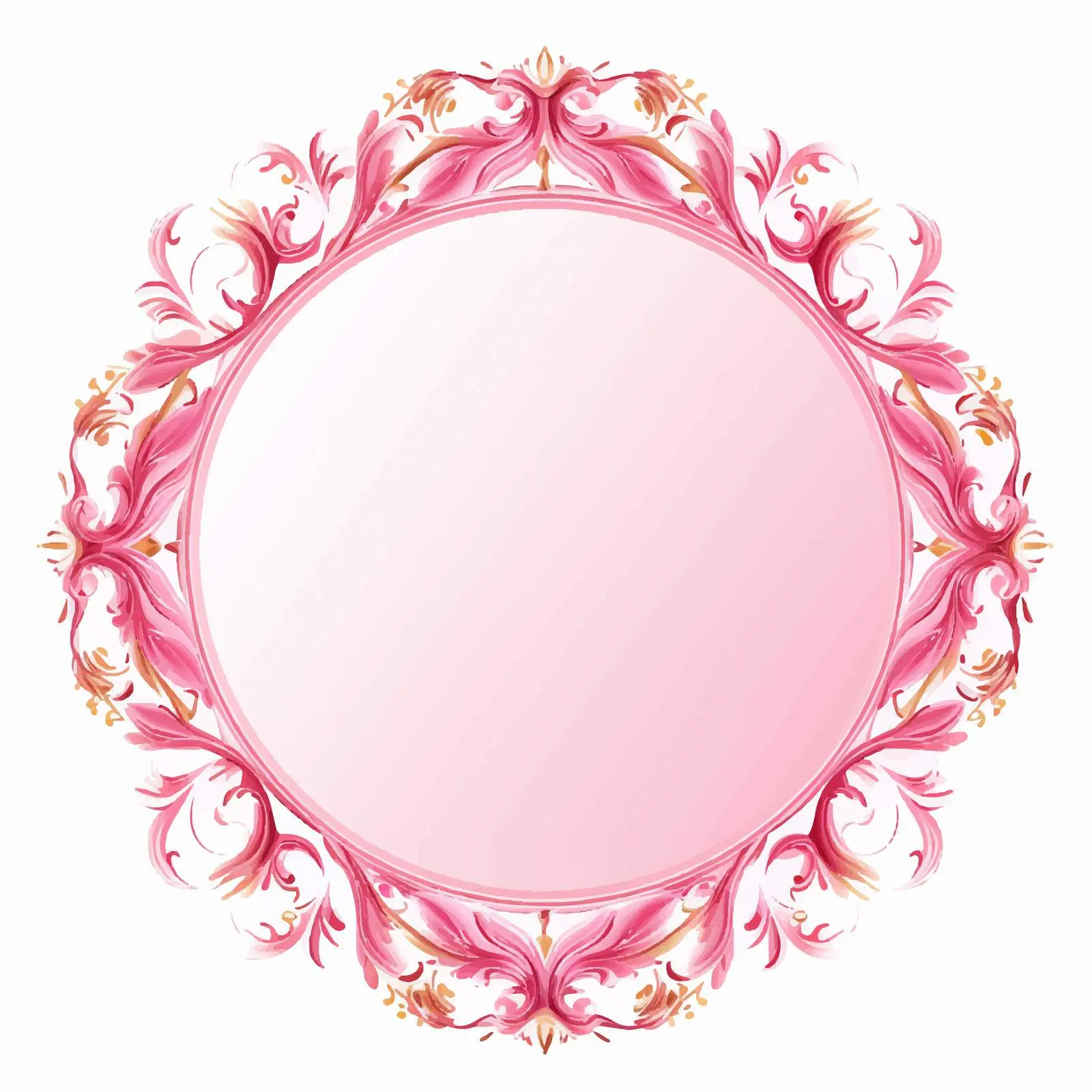 Vibrant Pink Frame with Decorative Border – free soft pink image from Dotvec