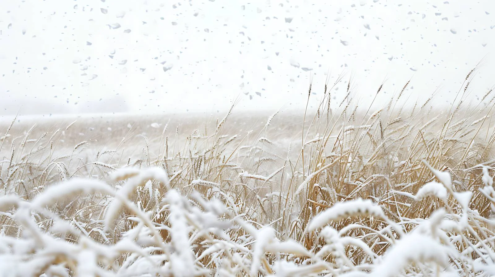 Snow Blanketing Wheat Field in Isolation — free download from Dotvec