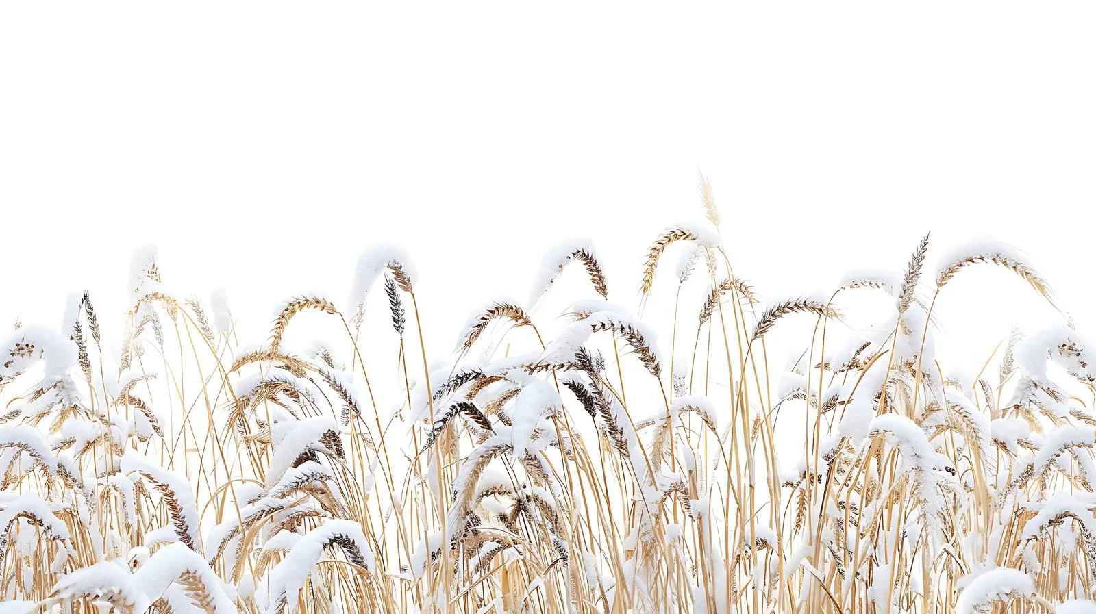 Snow Blanketing Wheat Field in Isolation — free download from Dotvec