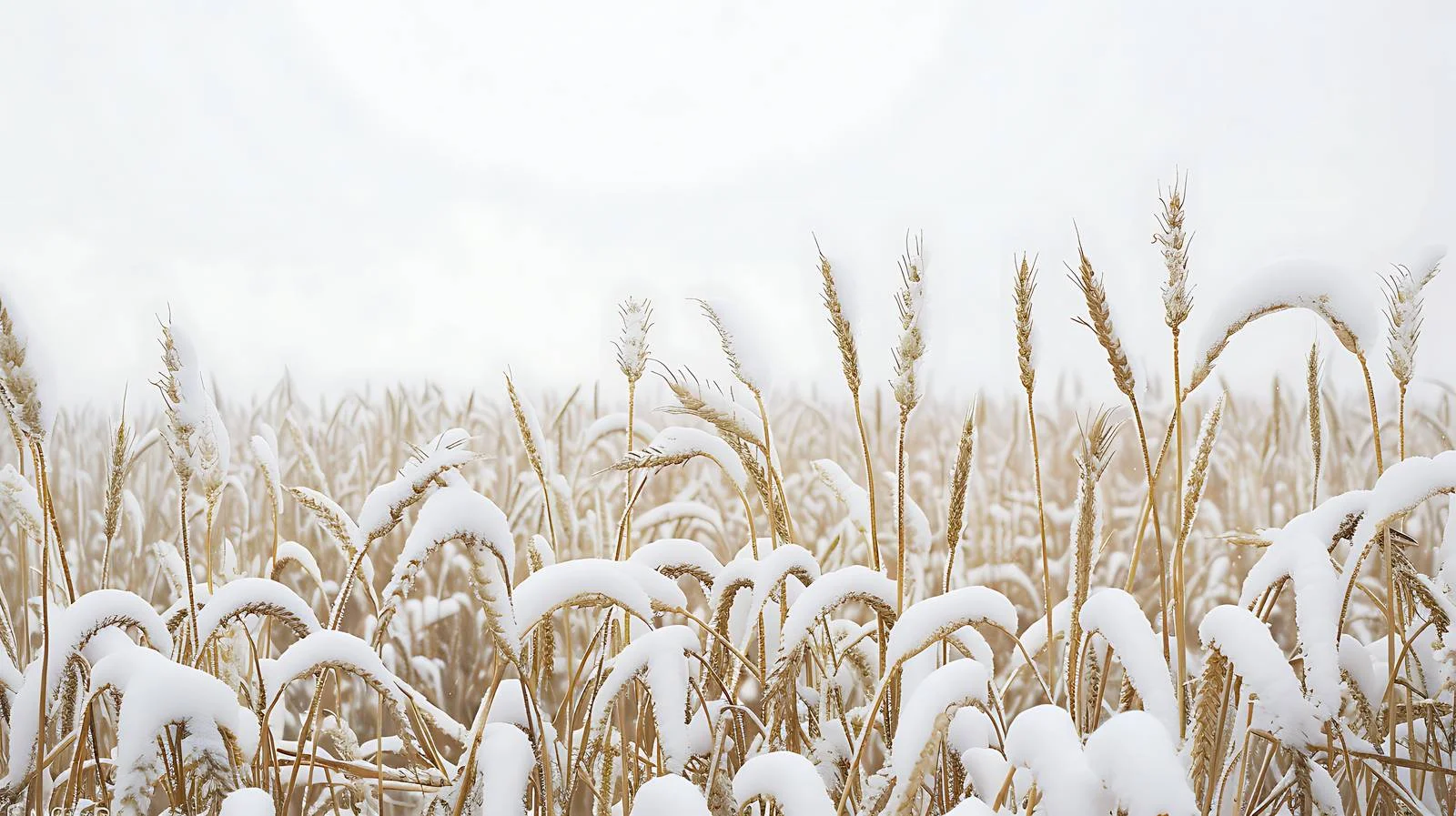 Snow Blanketing Wheat Field in Isolation — free download from Dotvec
