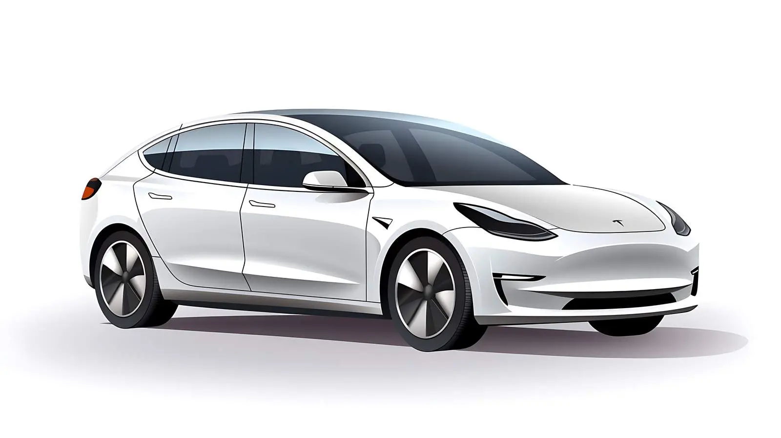 White Electric Car Illustration Stock Vector — free download from Dotvec