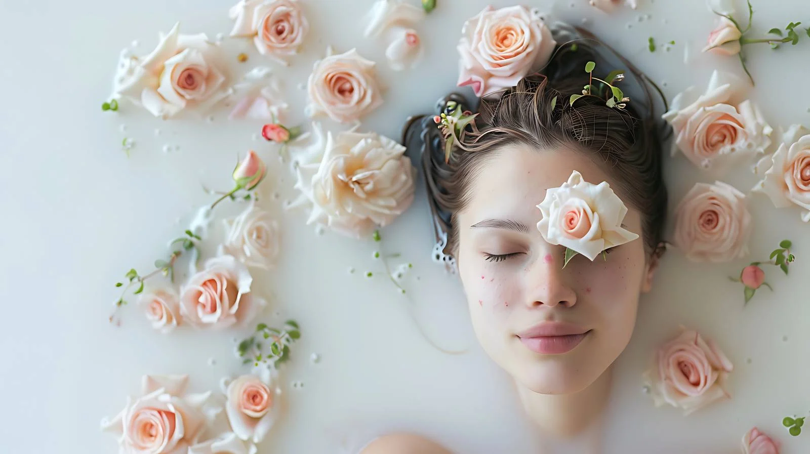 Serene Woman Relaxing in Soothing Bath — free download from Dotvec