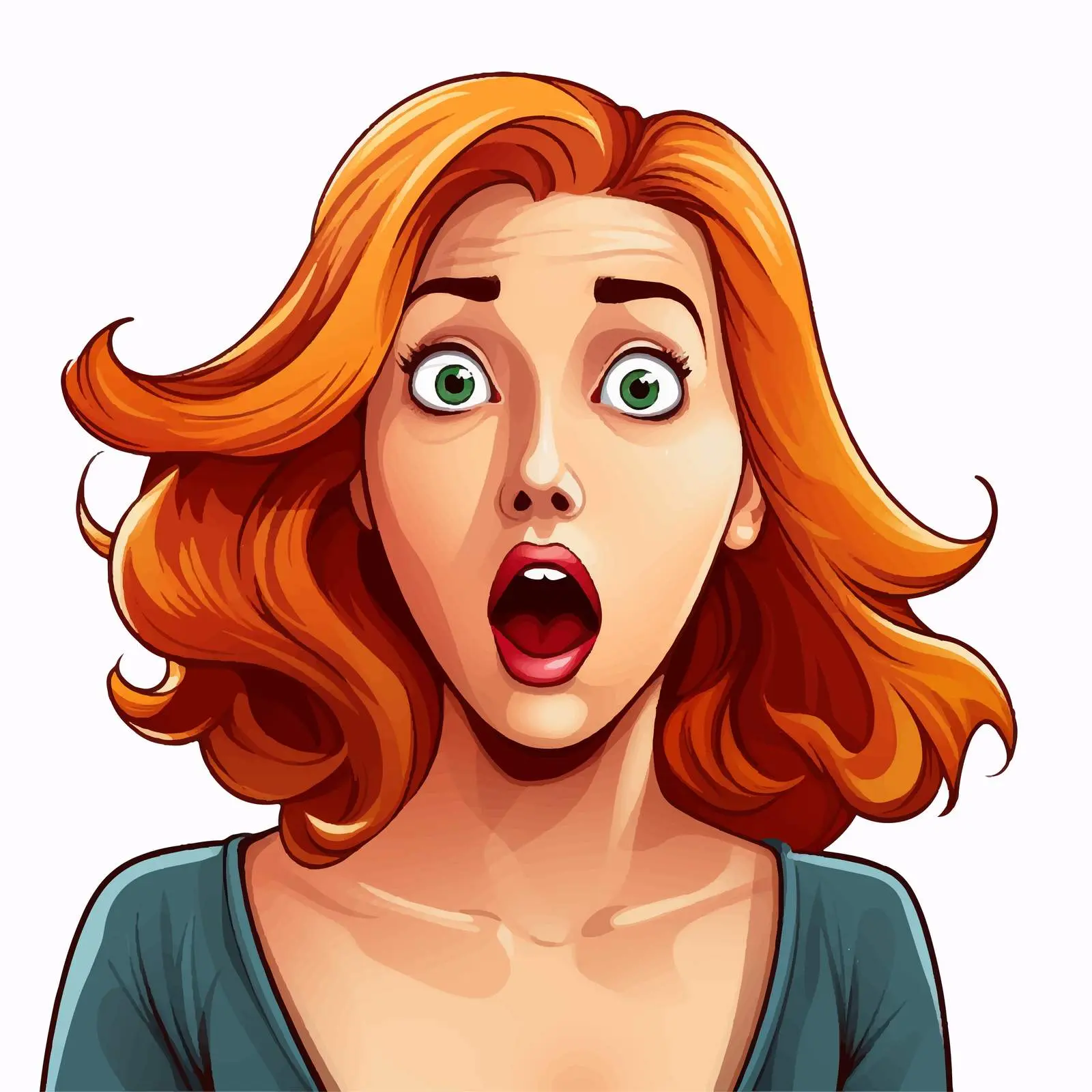 Woman Expressing Shock and Surprise Vector Illustration — free download from Dotvec