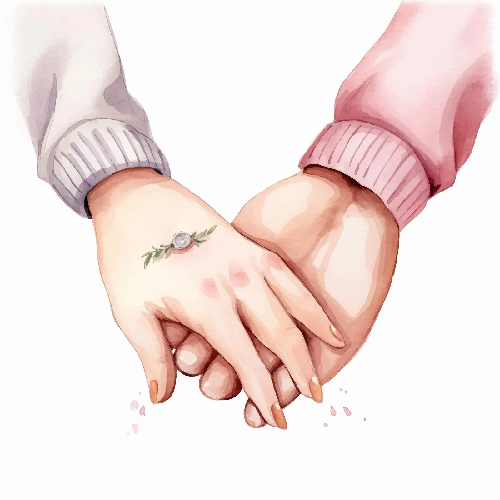 Woman Holding Man's Hand in Stylish Sweater — free download from Dotvec