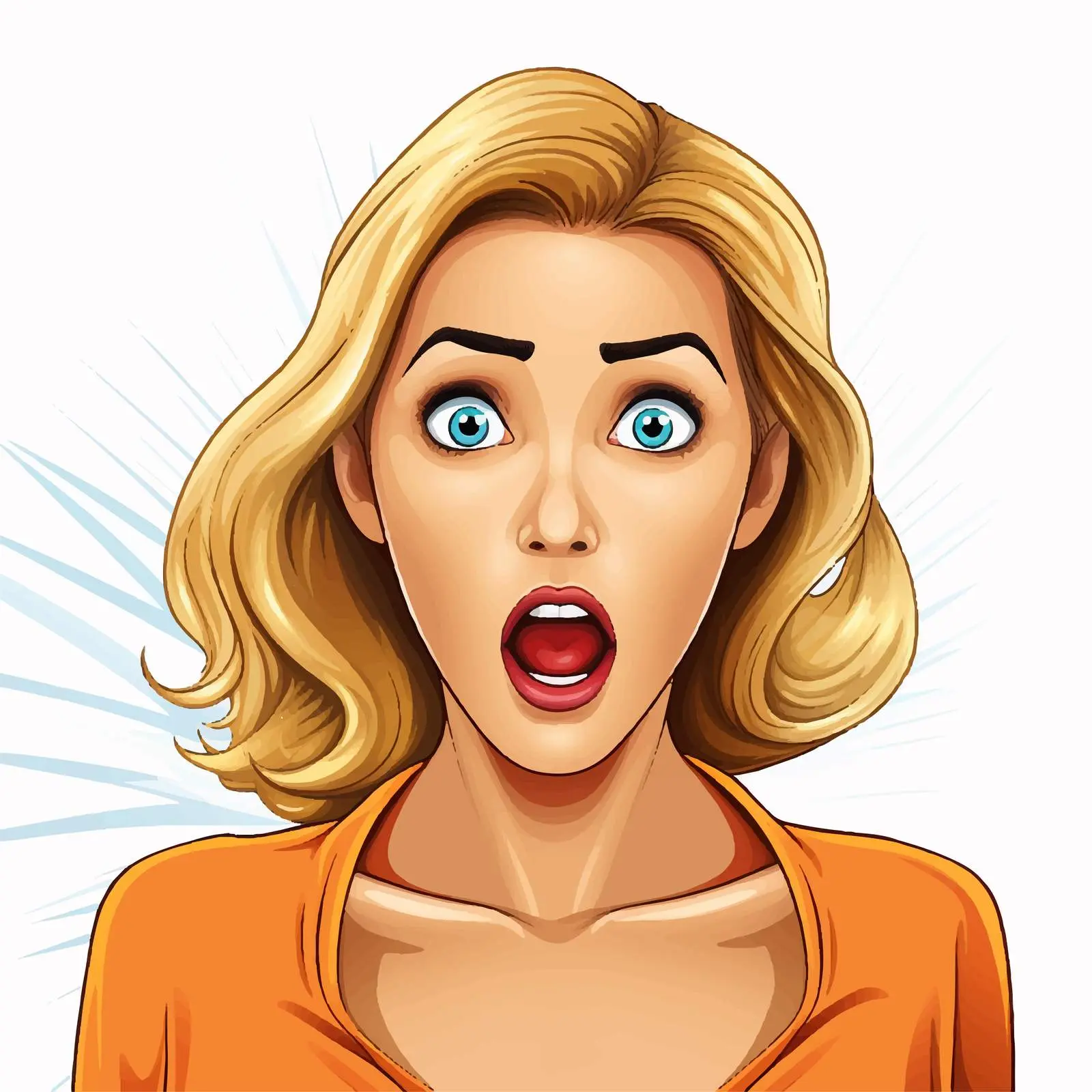 Shocked Woman Cartoon Vector Illustration — free download from Dotvec