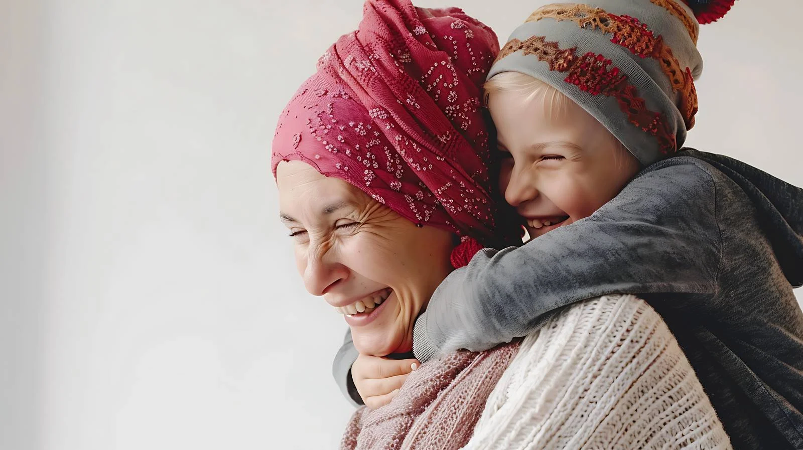 Mother with Cancer Carrying Daughter Portrait — free download from Dotvec