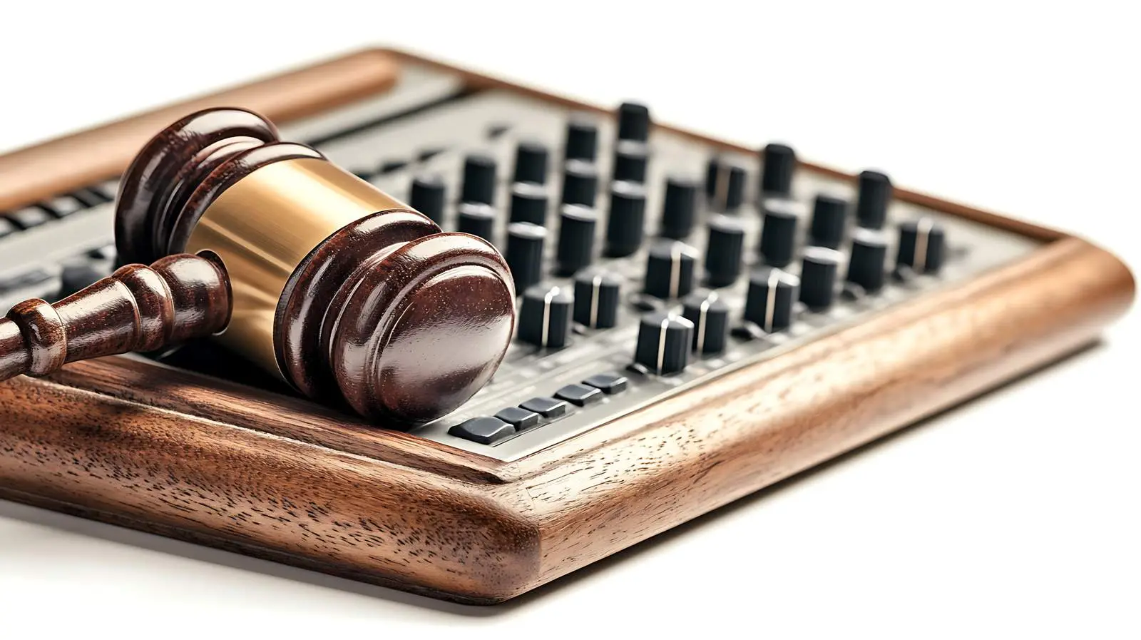 Legal Gavel Soundboard on White Background — free download from Dotvec