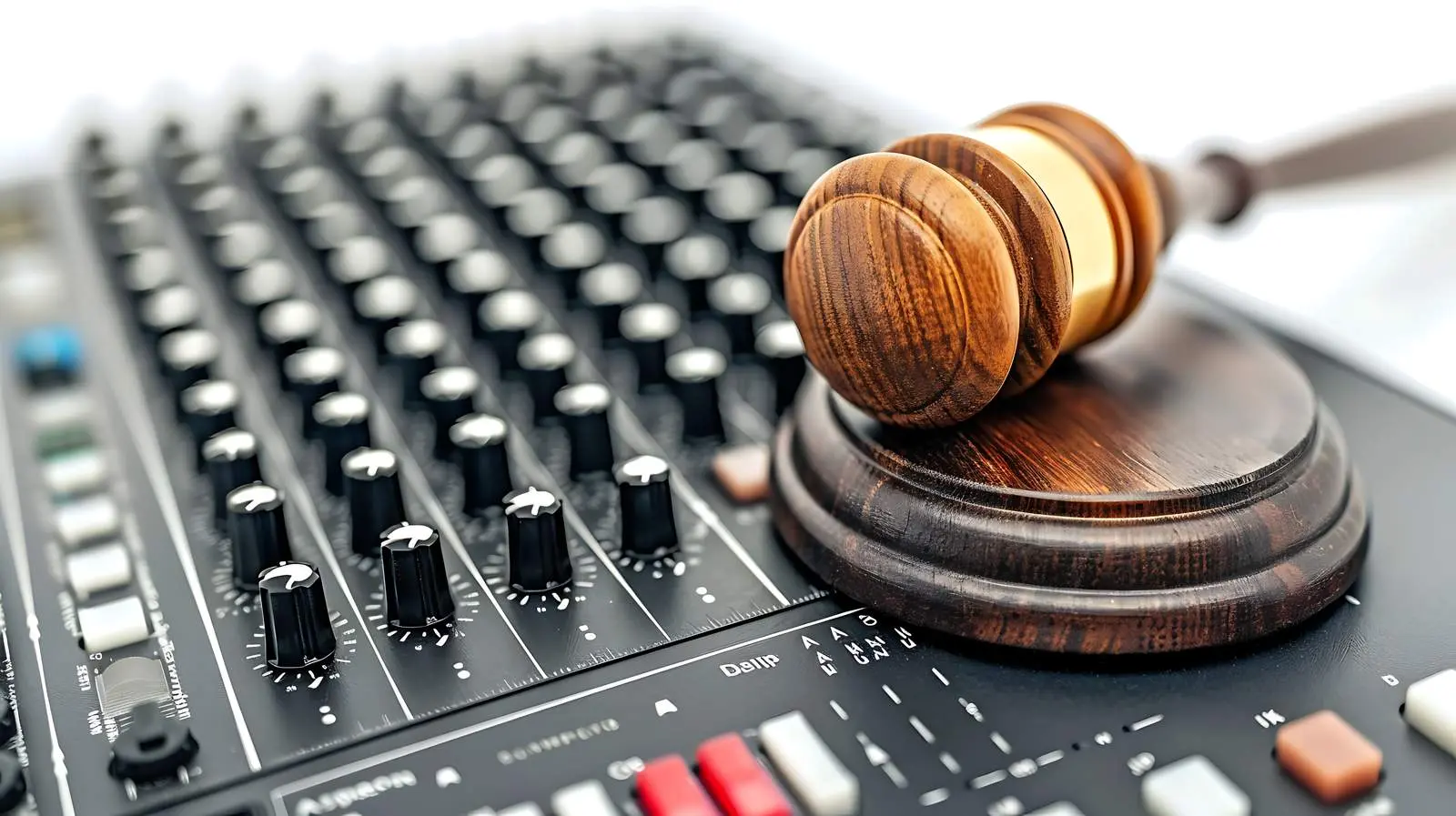 Wooden Judge Gavel with Soundboard Isolated – free sound image from Dotvec