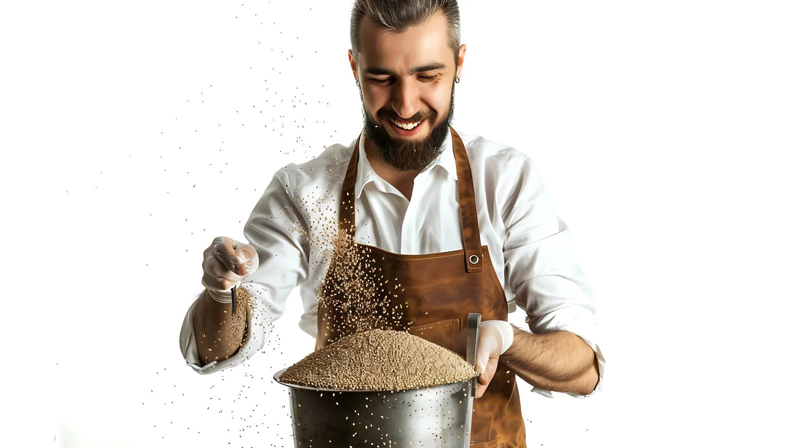 Young Brewer Controlling Grind Process — free download from Dotvec