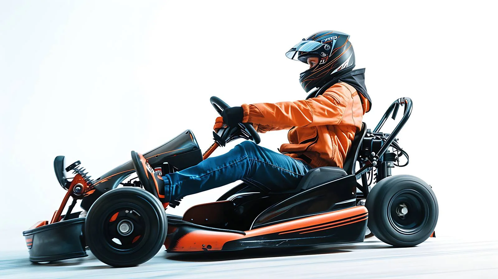 Young Man Go-Karting at Circuit — free download from Dotvec