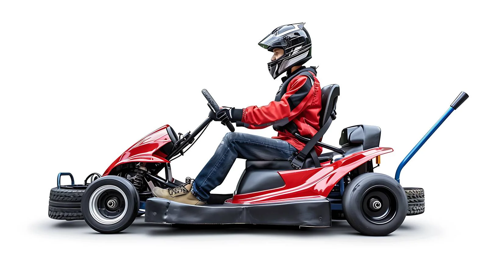 Youthful Go-Karting at Isolated Circuit — free download from Dotvec