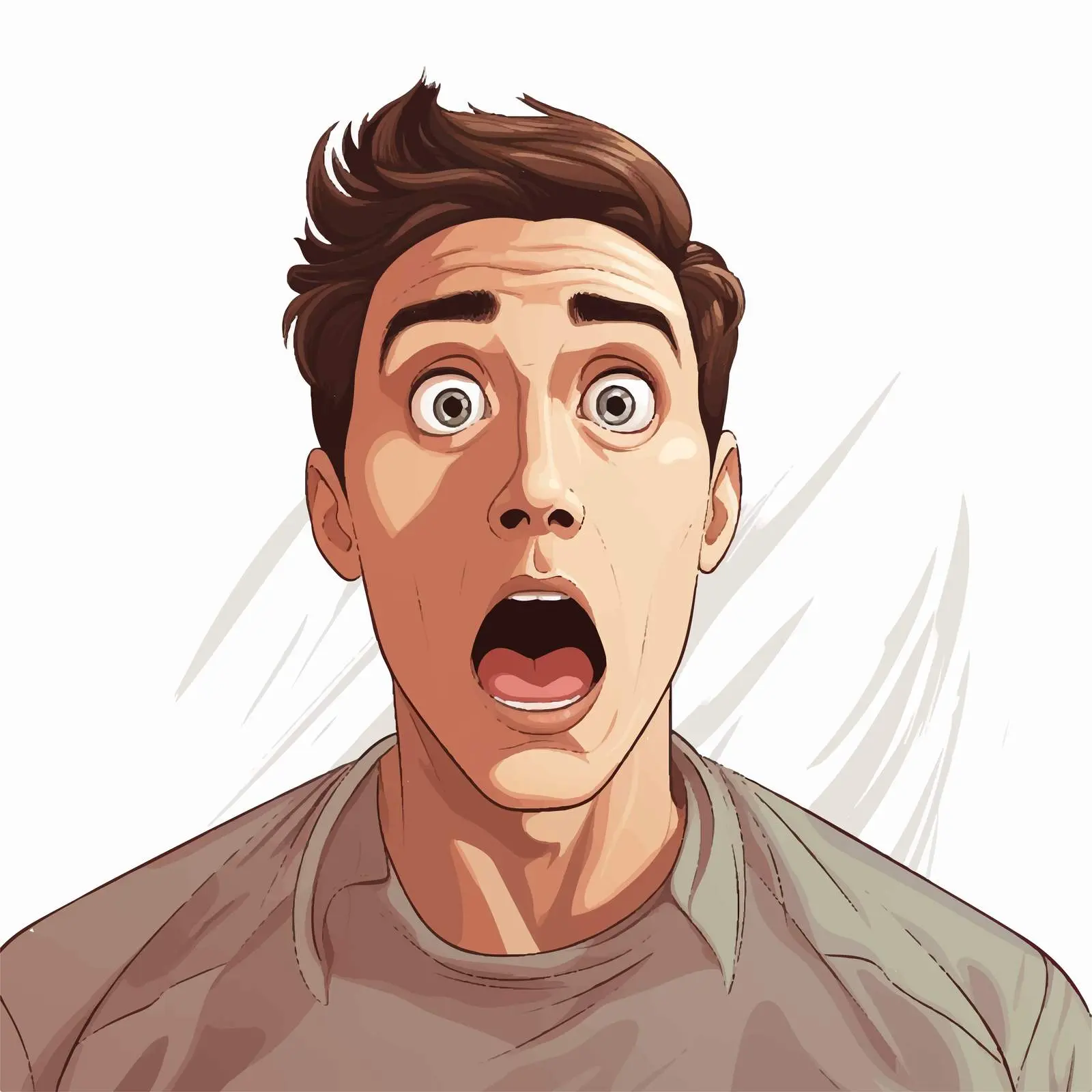 Shocked Young Man Vector Cartoon Illustration — free download from Dotvec
