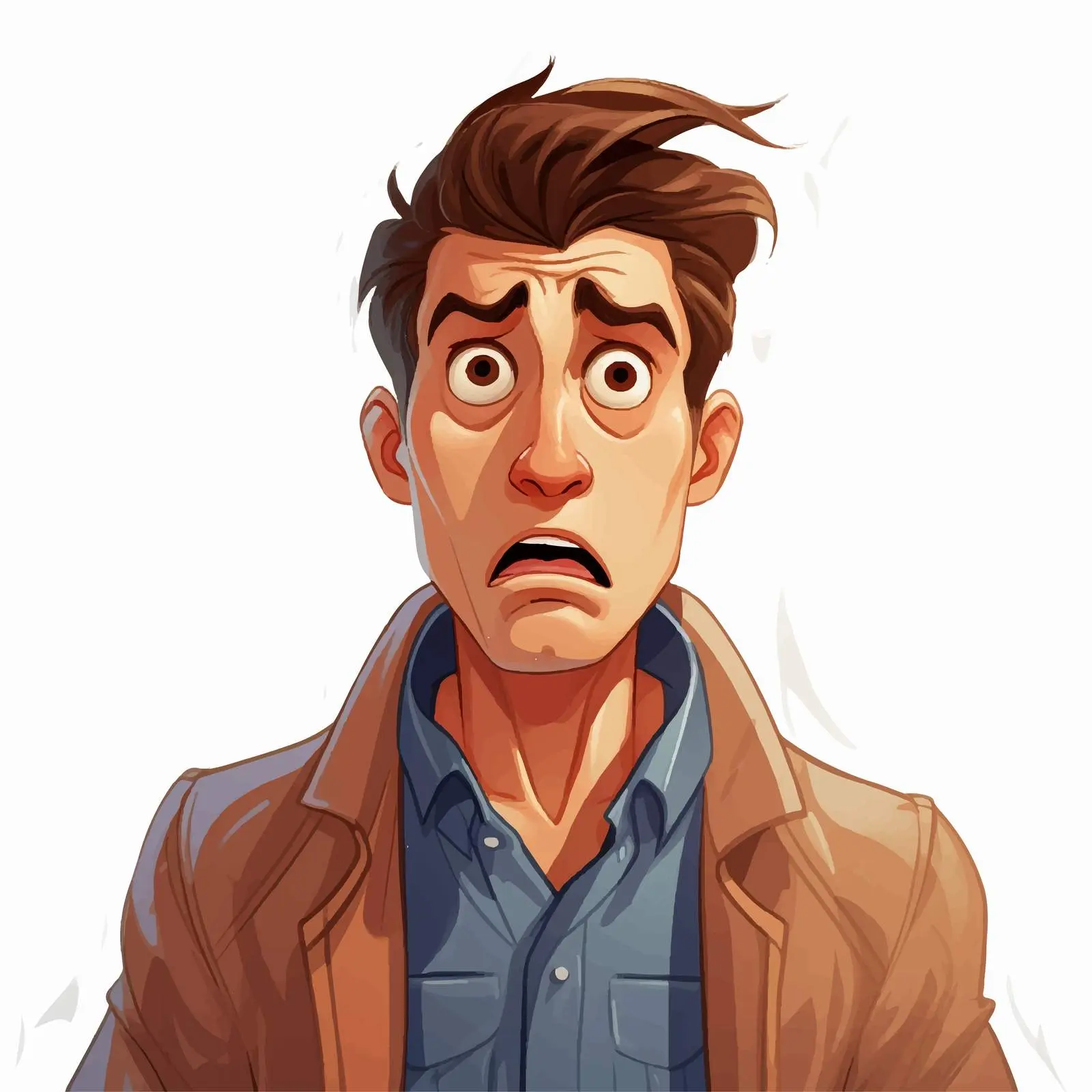 Worried Young Man Cartoon Vector Illustration — free download from Dotvec