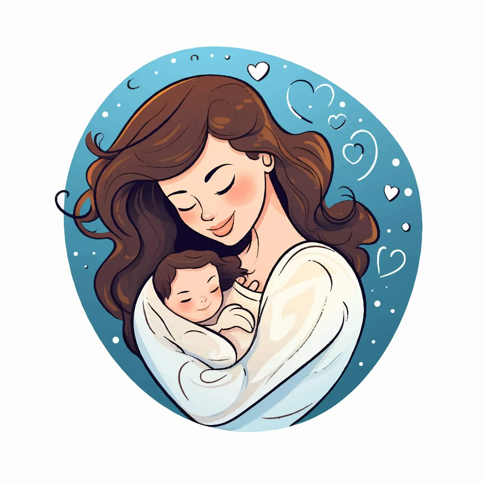 Young Mother Holding Baby in Loving Embrace — free download from Dotvec
