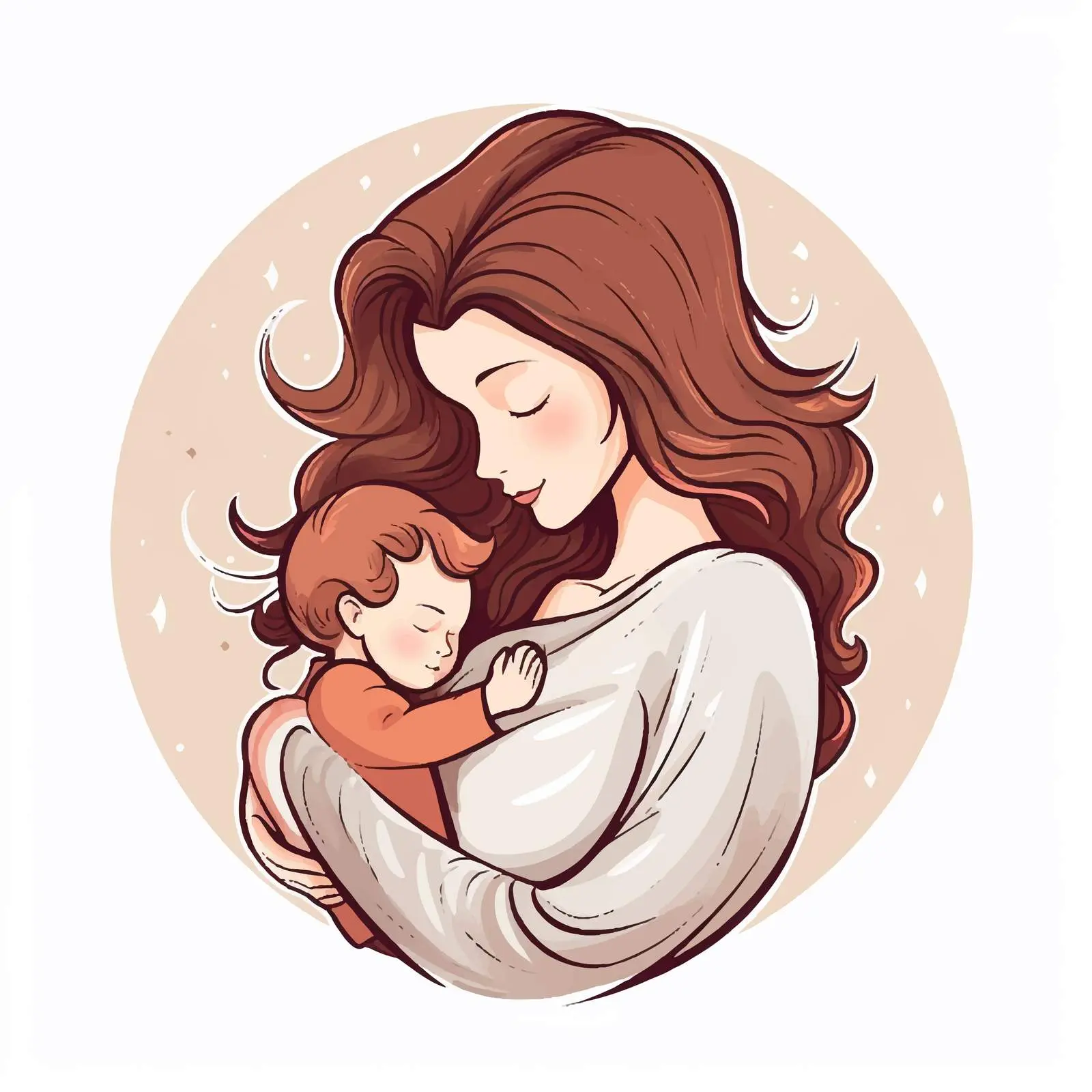 Young Mother Holding Baby in Loving Embrace — free download from Dotvec