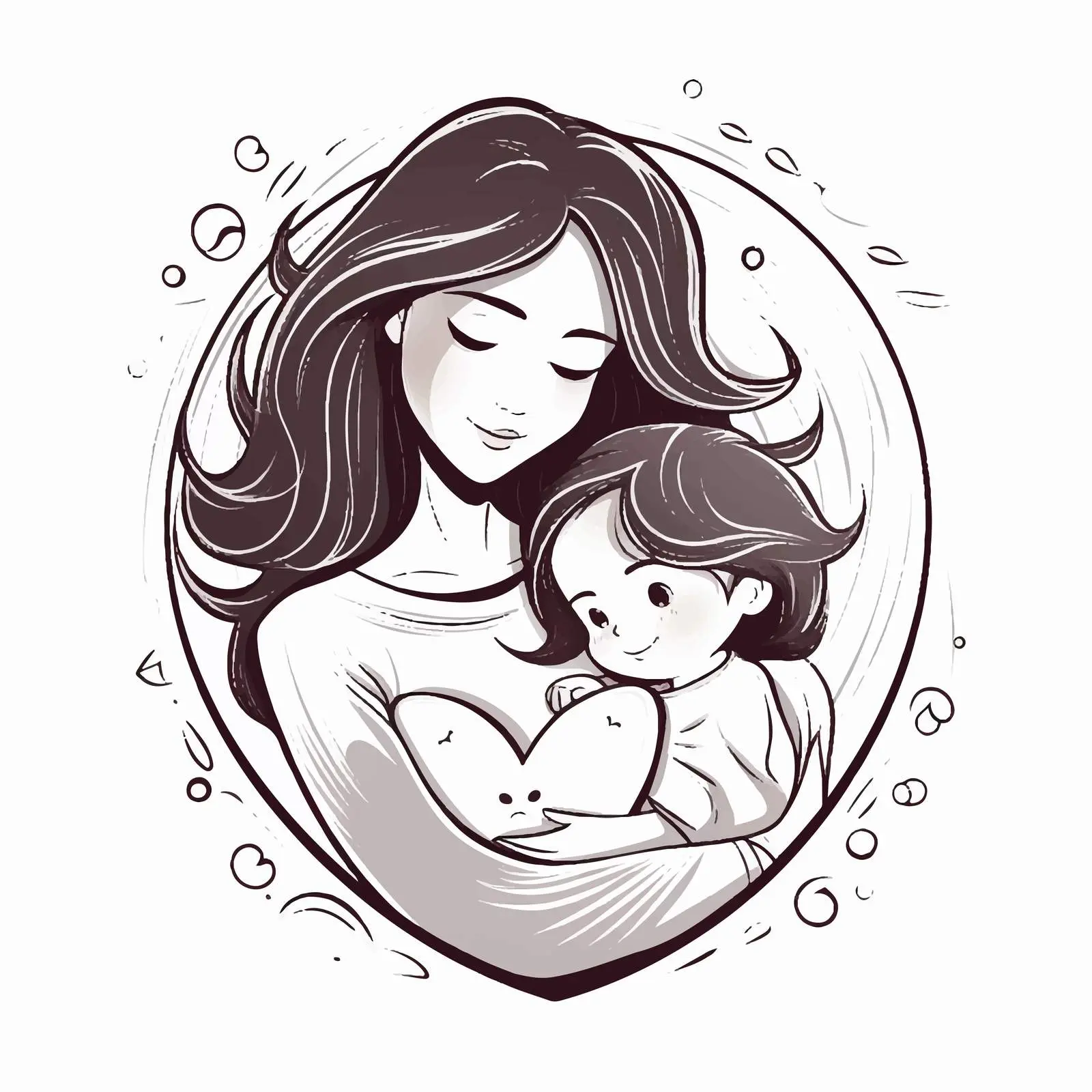 Young Mother Embracing Baby with Warmth and Love — free download from Dotvec
