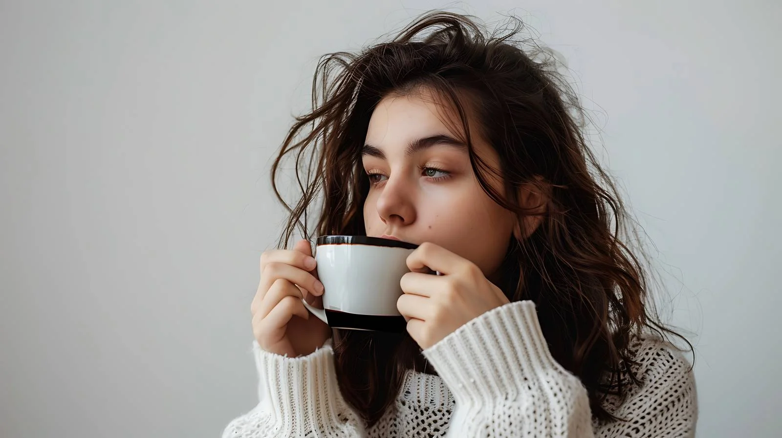 Young Woman Enjoying Coffee — free download from Dotvec