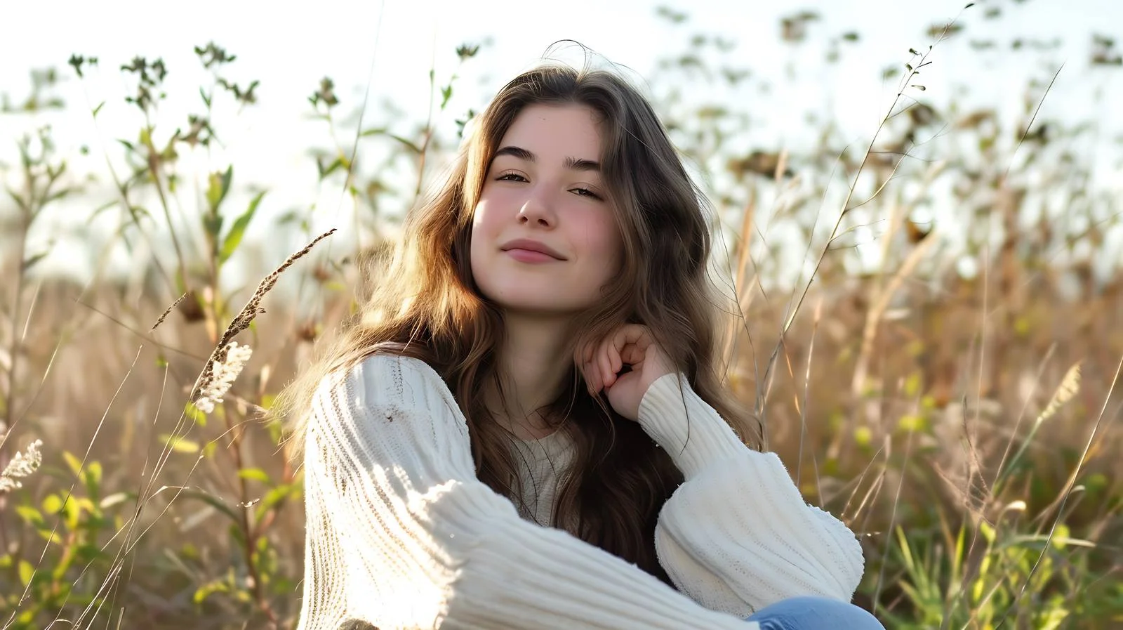 Serene Woman Outdoors - Isolated Portrait — free download from Dotvec