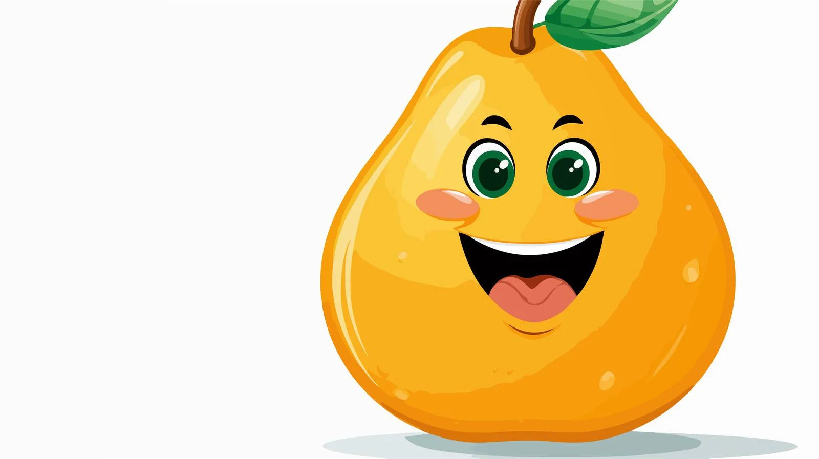 Fun Pear Cartoon with Speech Bubble — free download from Dotvec