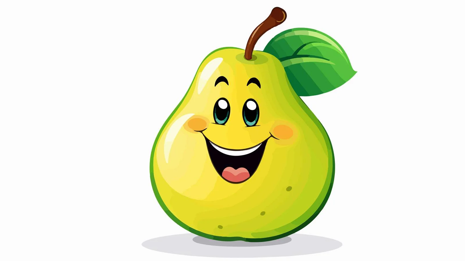 Whimsical Pear Cartoon with Speech Bubble — free download from Dotvec