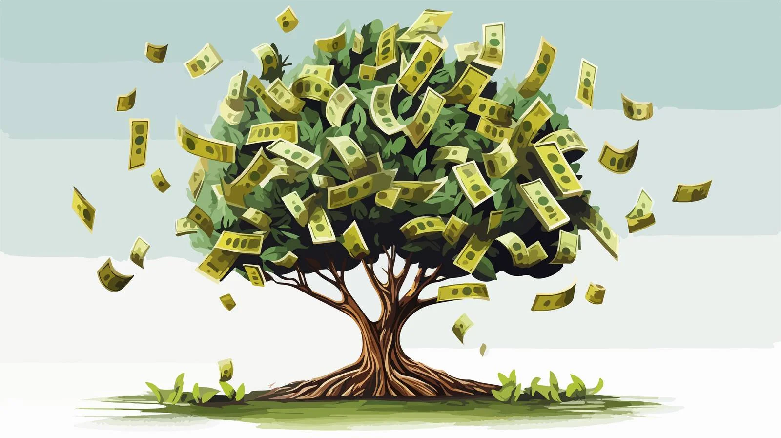 Financial Growth Tree Concept — free download from Dotvec