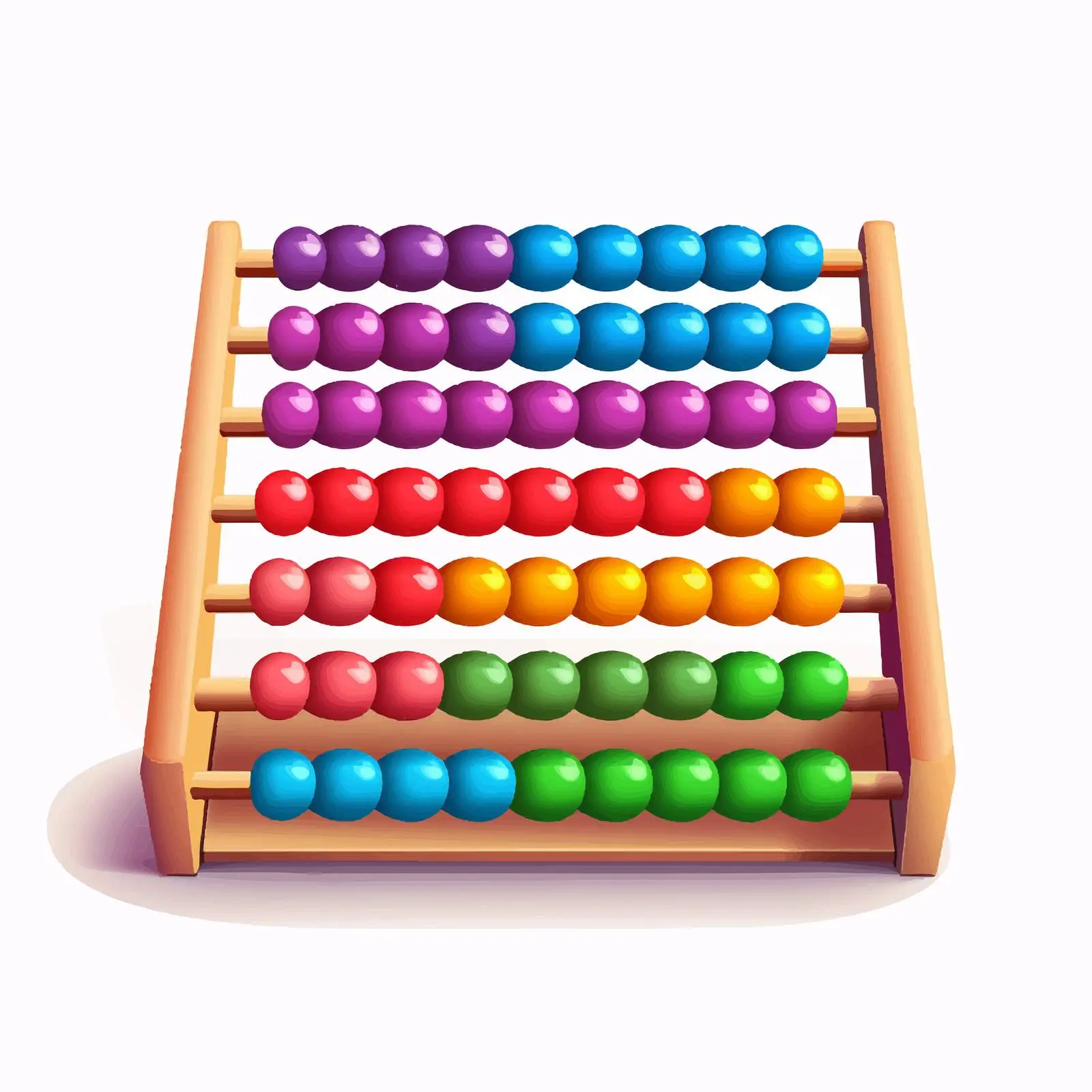 Colorful Abacus Cartoon Illustration on White Background — free download from Dotvec