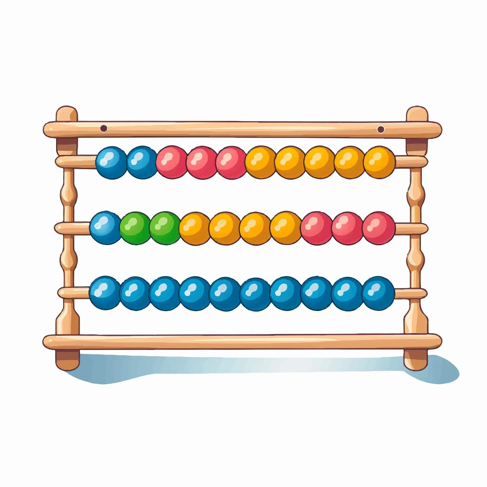 Cartoon Abacus Illustration on White Background — free download from Dotvec