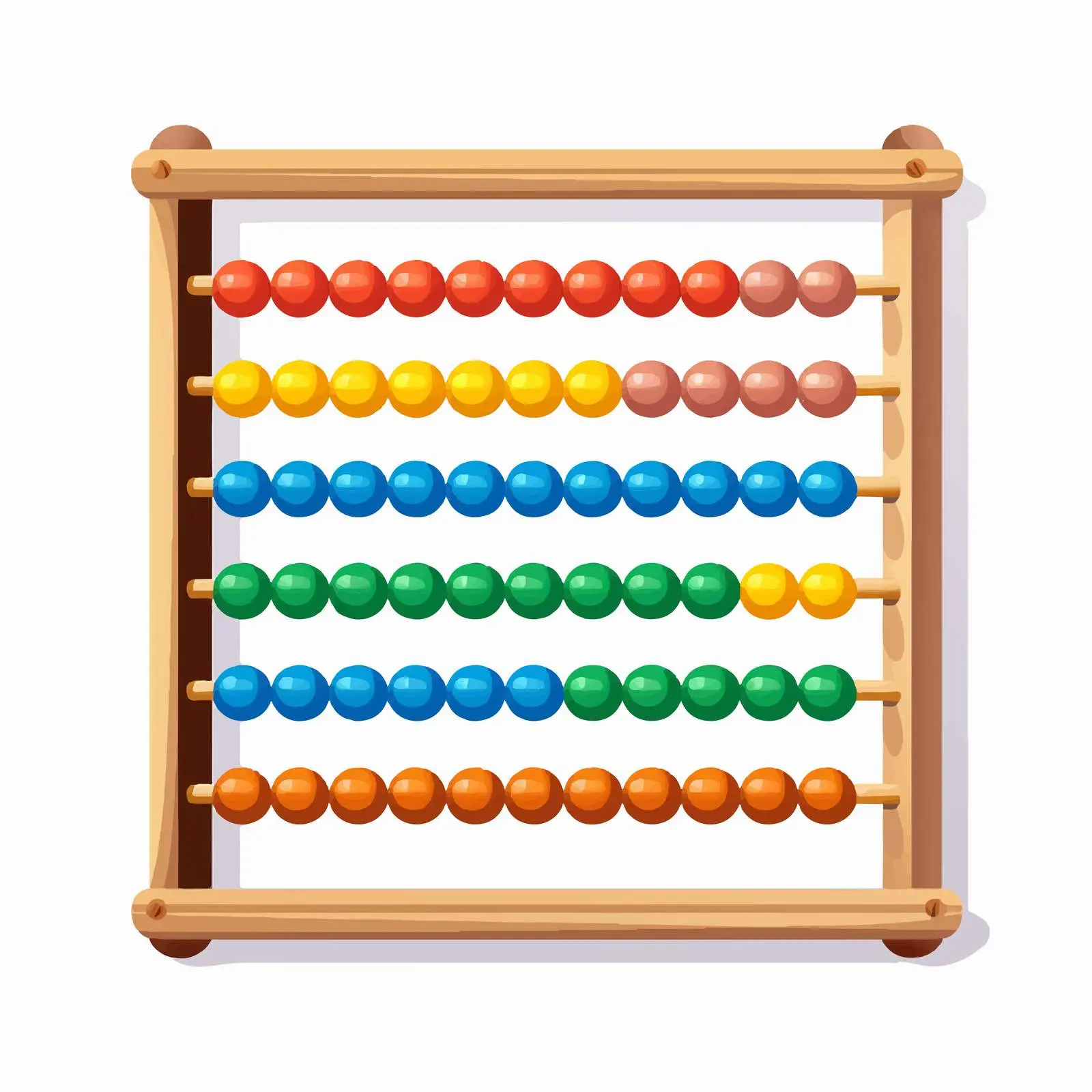 Top View Abacus Illustration on White Background – free 3d effect image from Dotvec