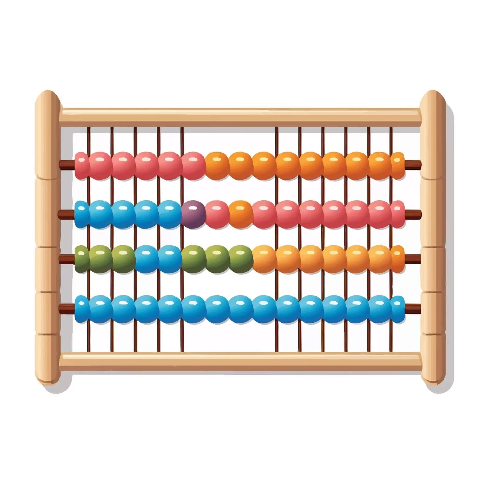 Top View Abacus Line Illustration on White Background — free download from Dotvec